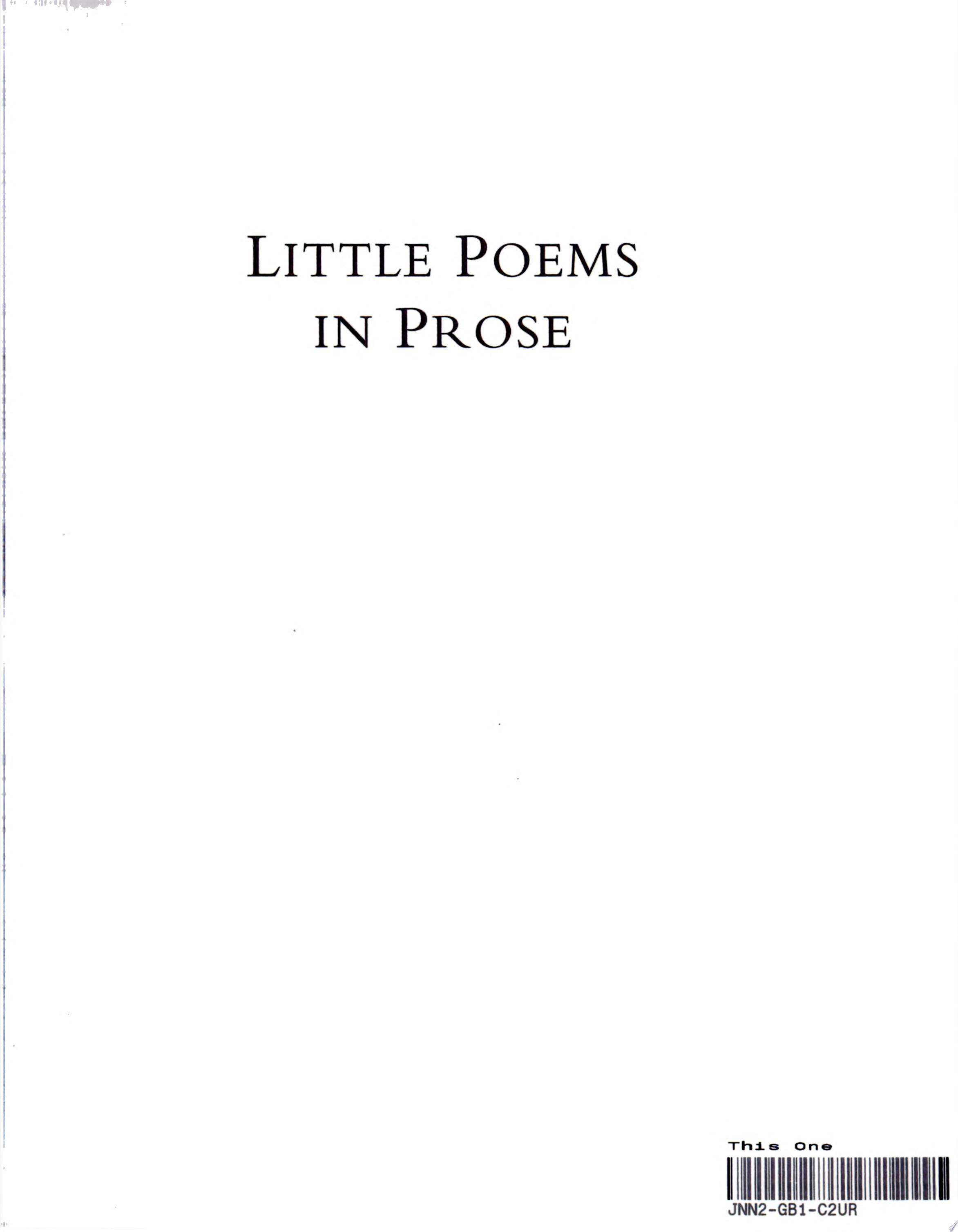 Little Poems in Prose