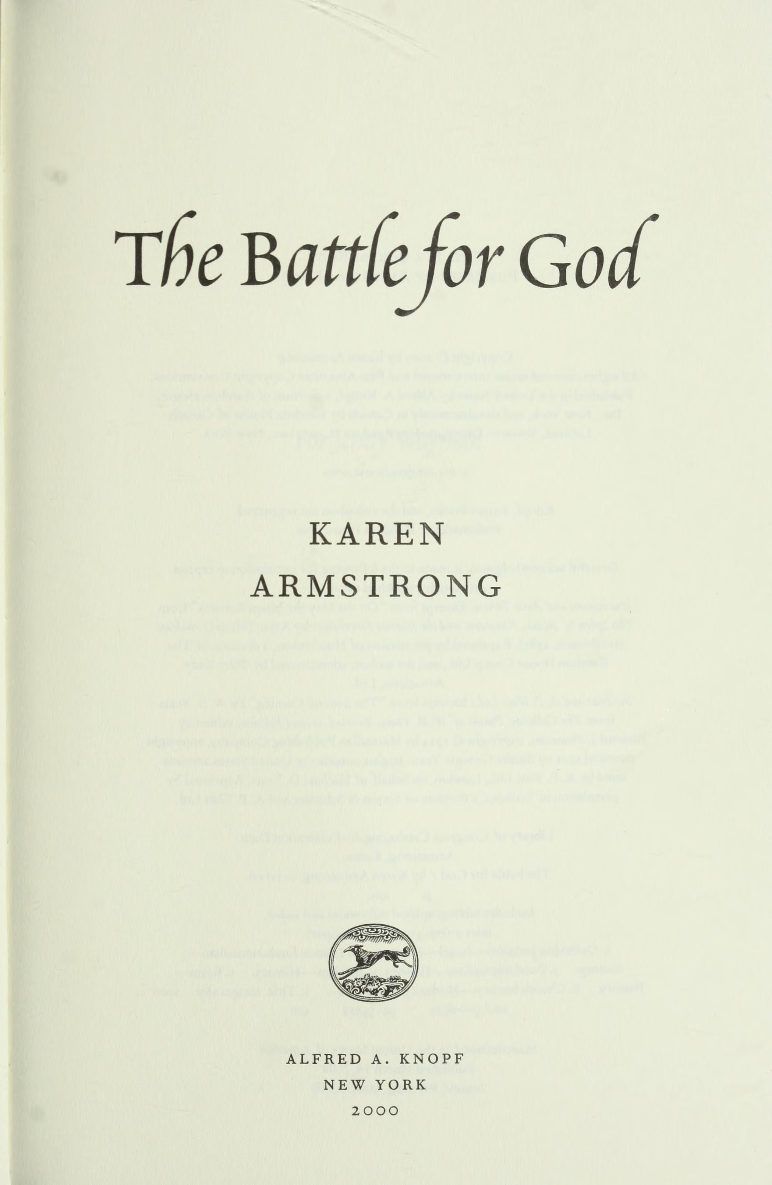 The Battle for God
