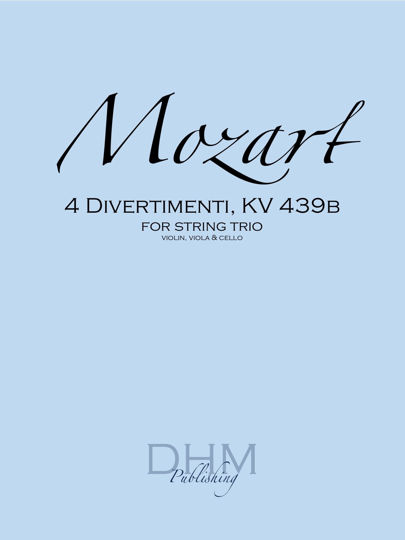 4 Divertimenti, KV 439b for String Trio