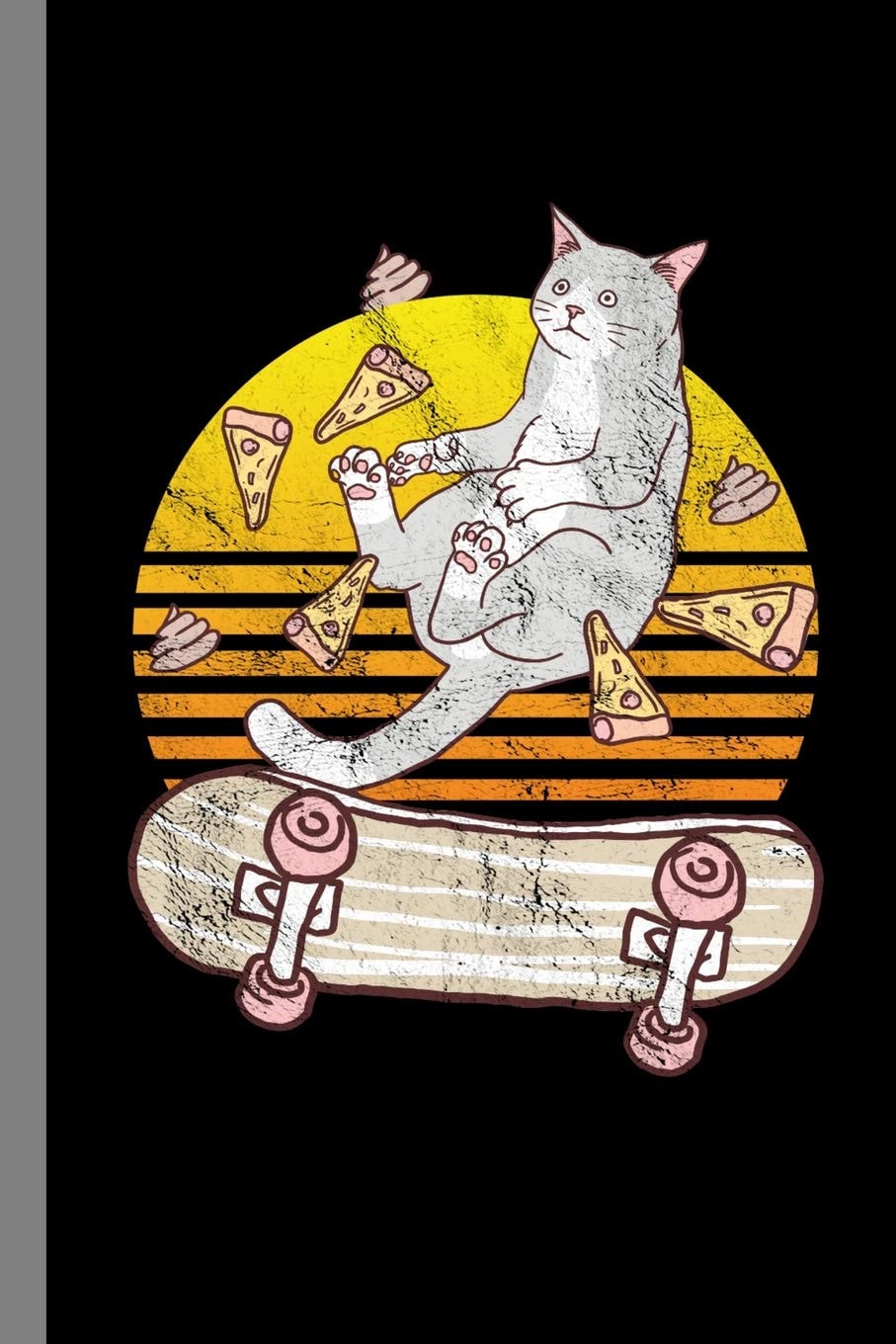 Cat Skateboarding Skateboard Gift For Skateboarders (6x9) Dot Grid Notebook To Write In