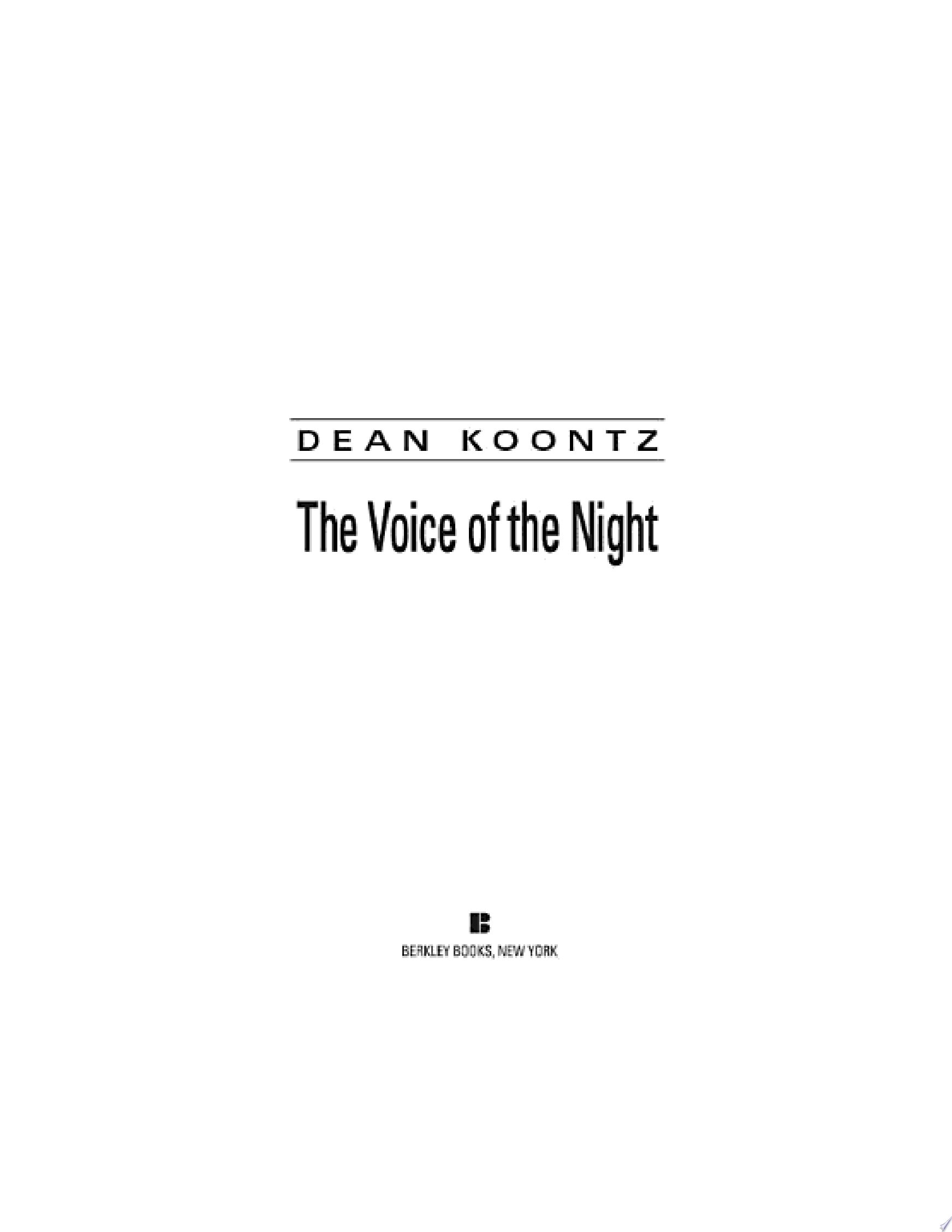 The Voice of the Night