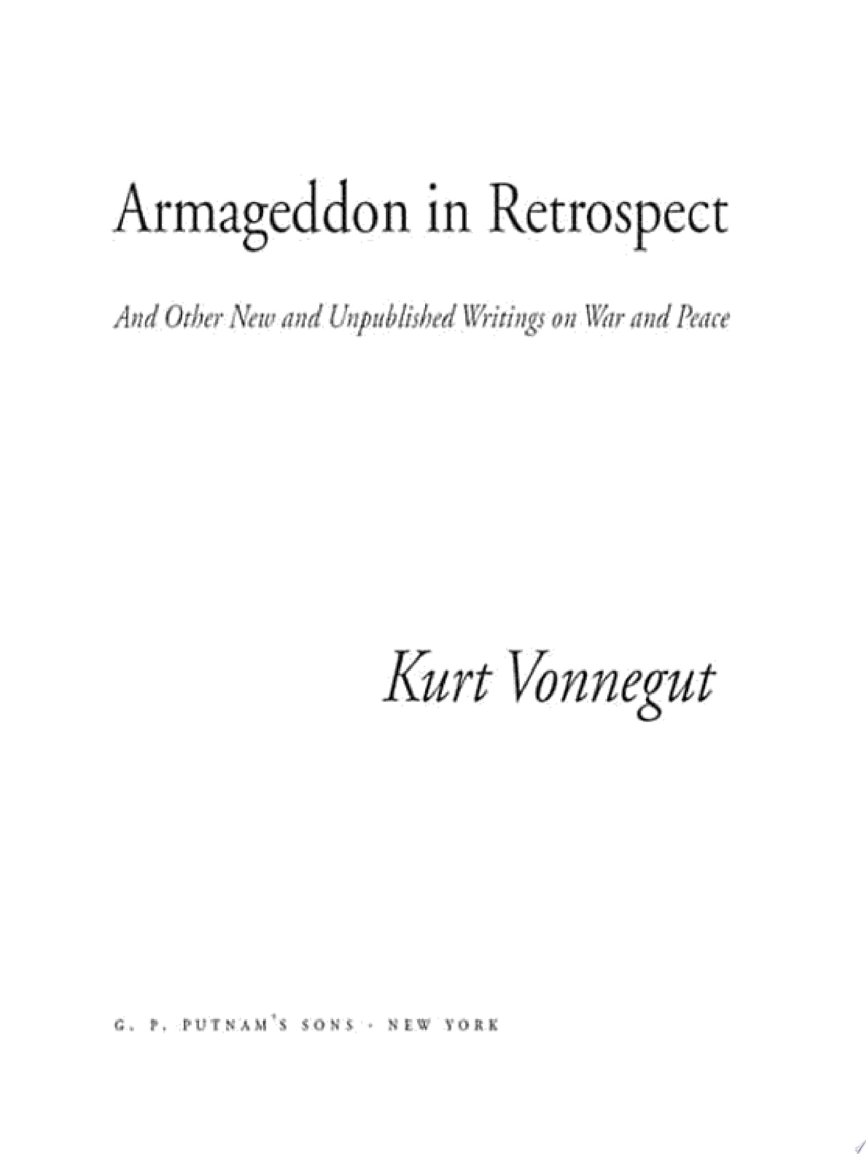 Armageddon in Retrospect