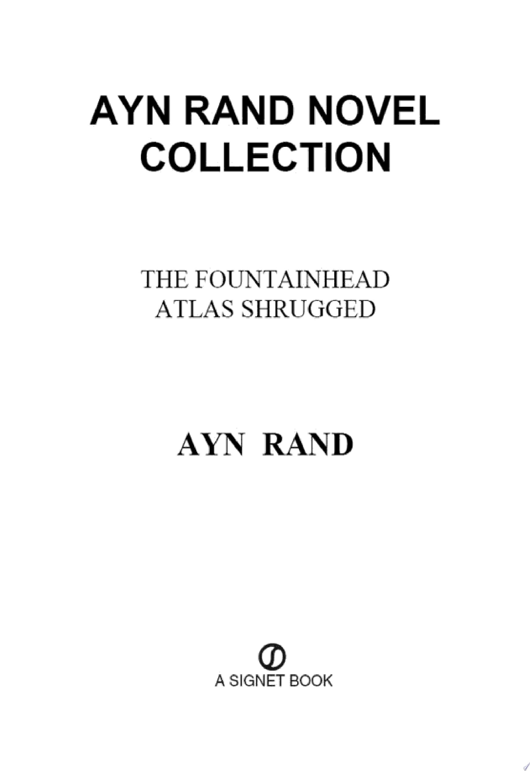 Ayn Rand Novel Collection