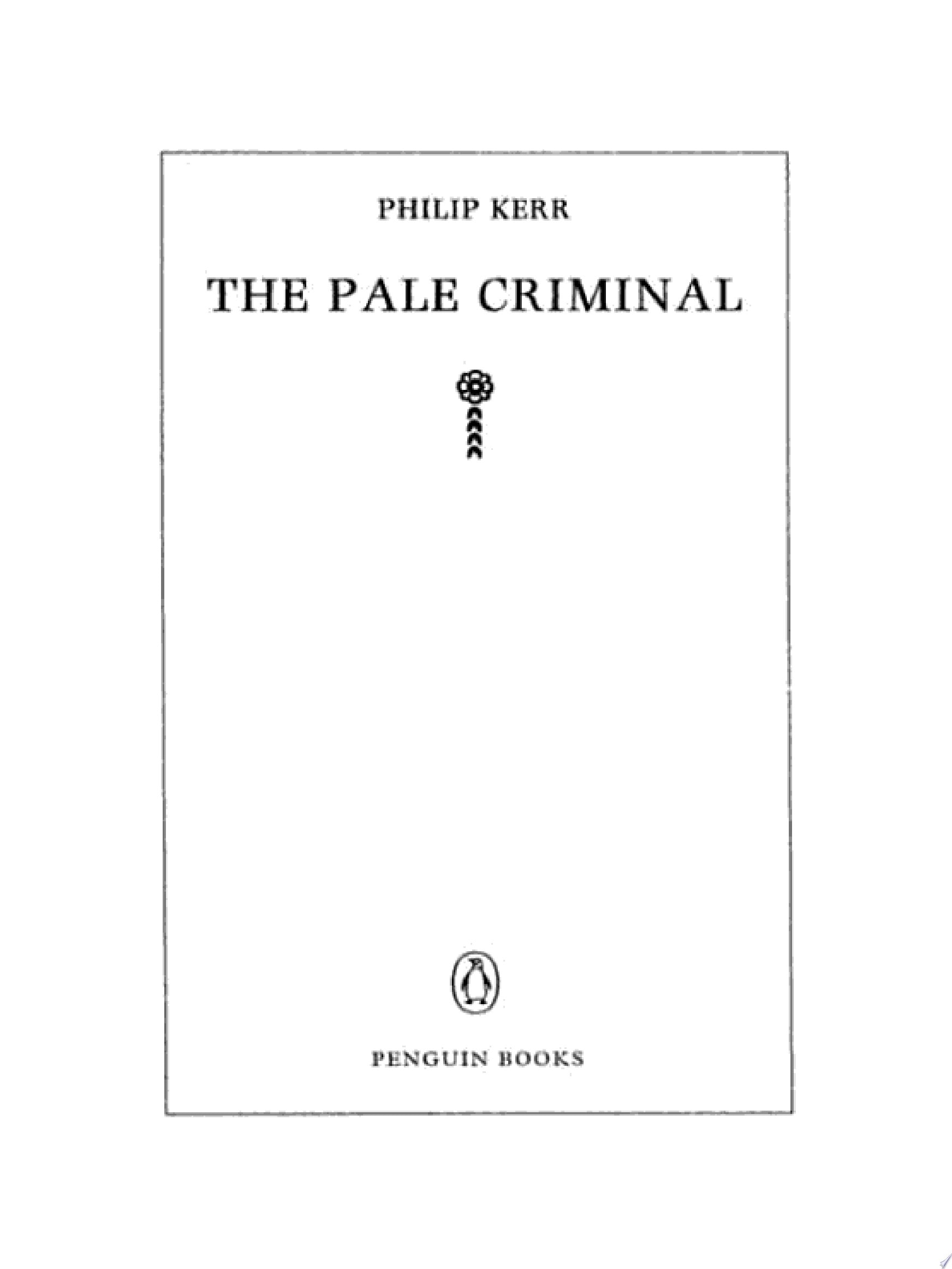 The Pale Criminal