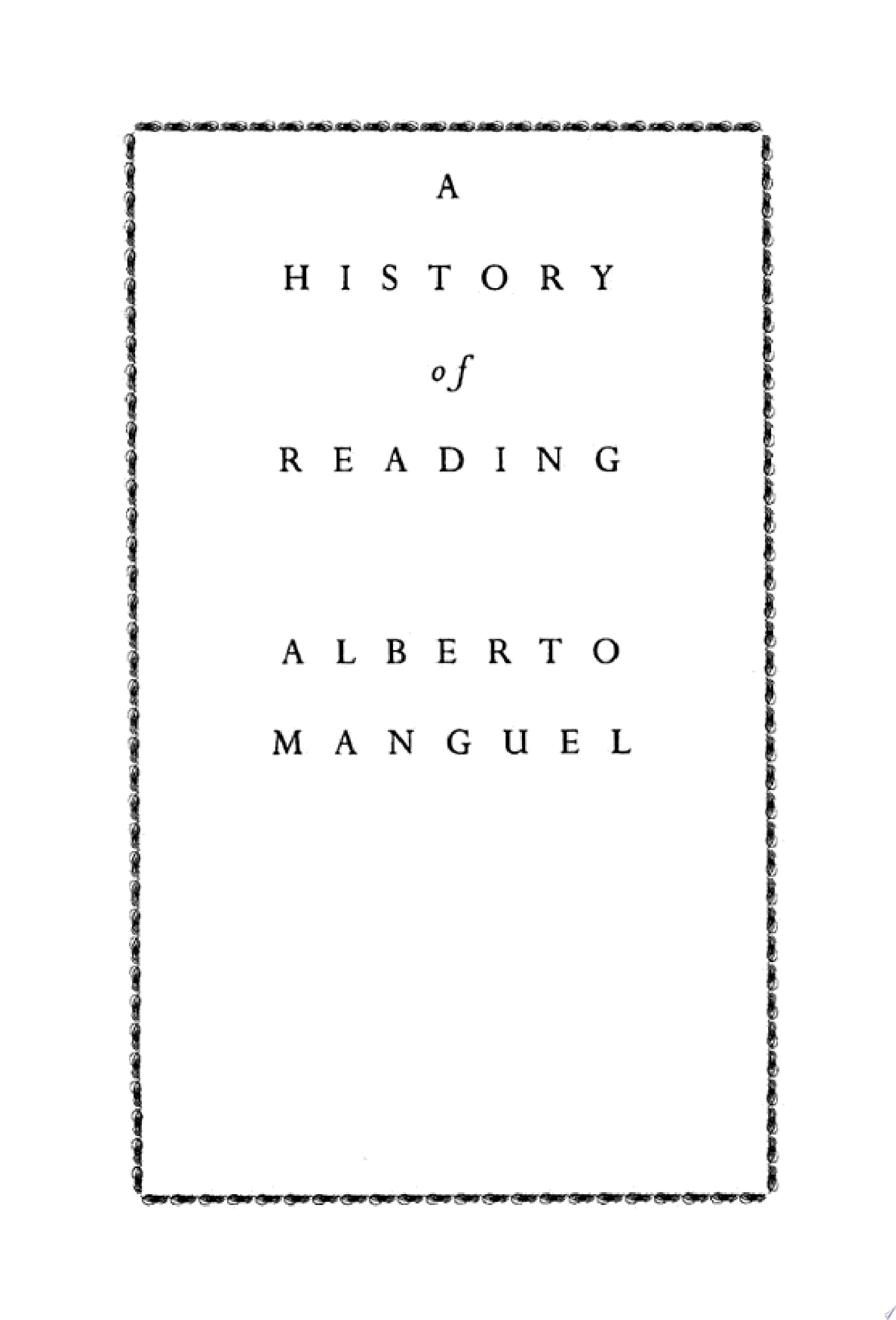 A History of Reading