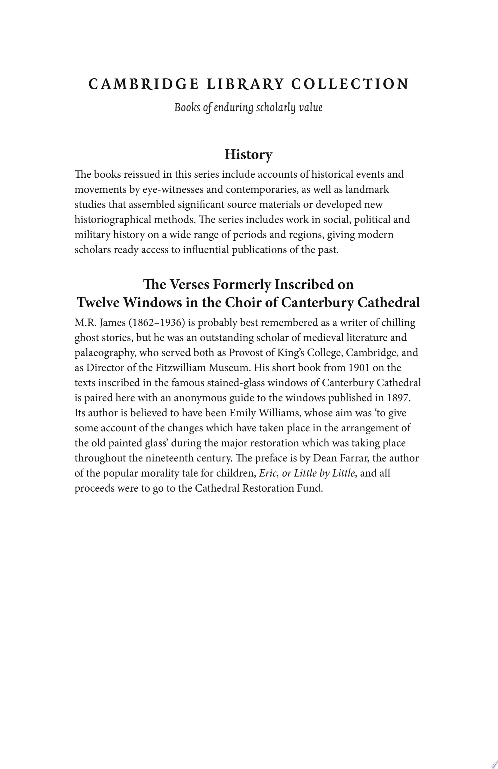 The Verses Formerly Inscribed on Twelve Windows in the Choir of Canterbury Cathedral Reprinted, from the Manuscript, with Introduction and Notes (Classic Reprint)