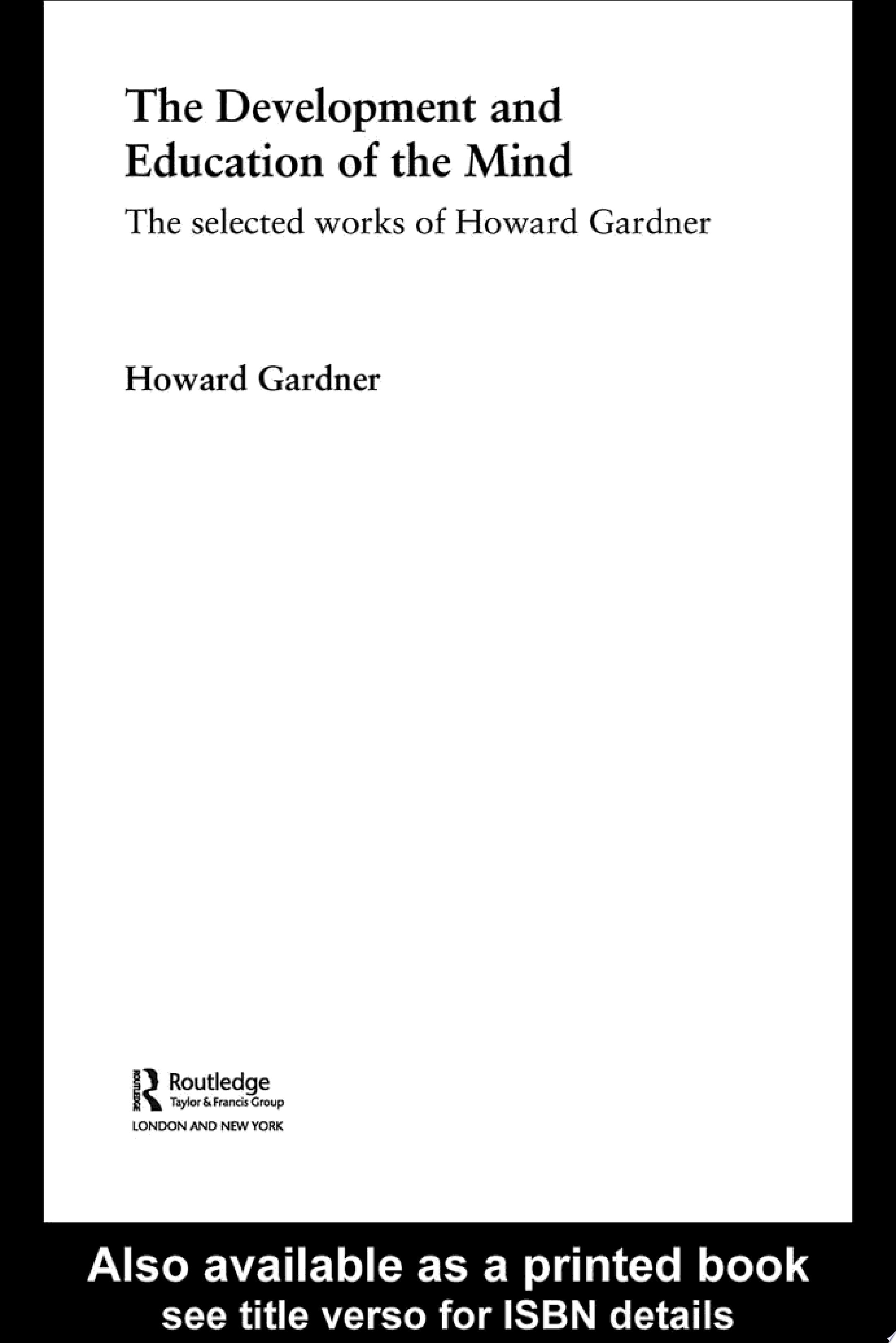 The Development and Education of the Mind