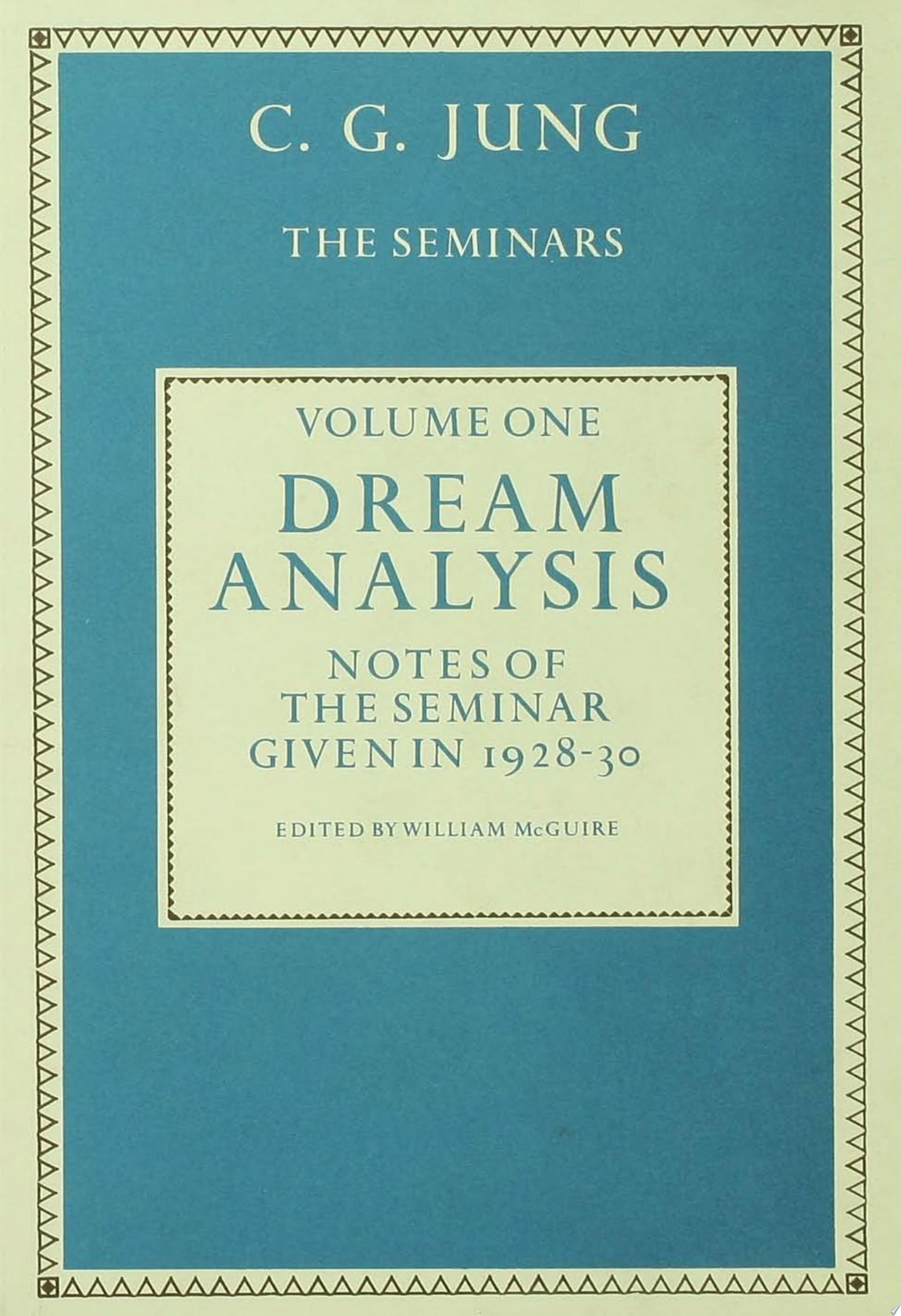 Dream Analysis 1 Notes of the Seminar Given in 1928-30