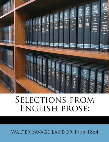 Selections from English prose