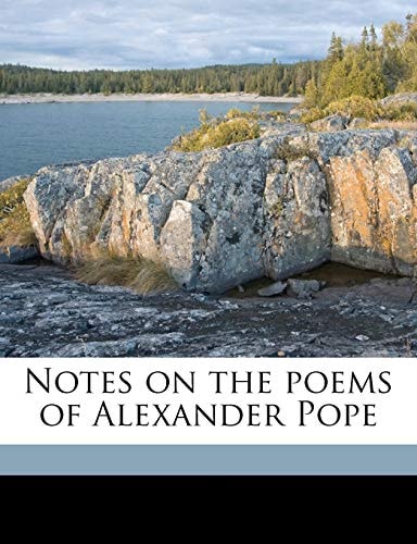 Notes On The Poems Of Alexander Pope (1876)