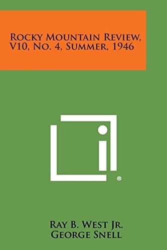 Rocky Mountain Review, V10, No. 4, Summer, 1946