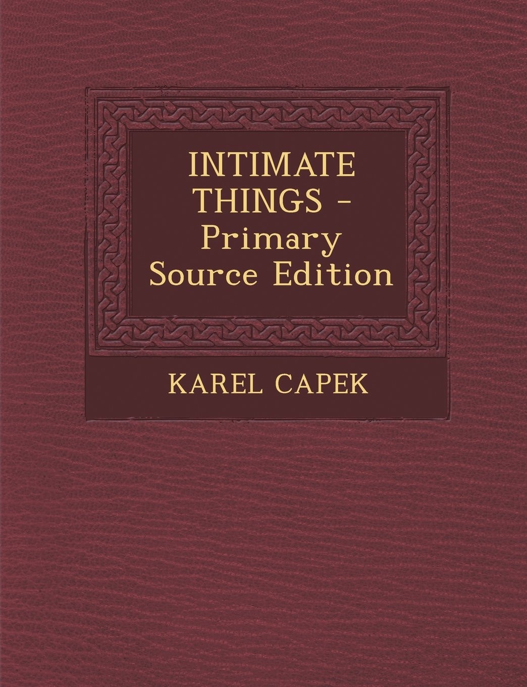 Intimate Things - Primary Source Edition