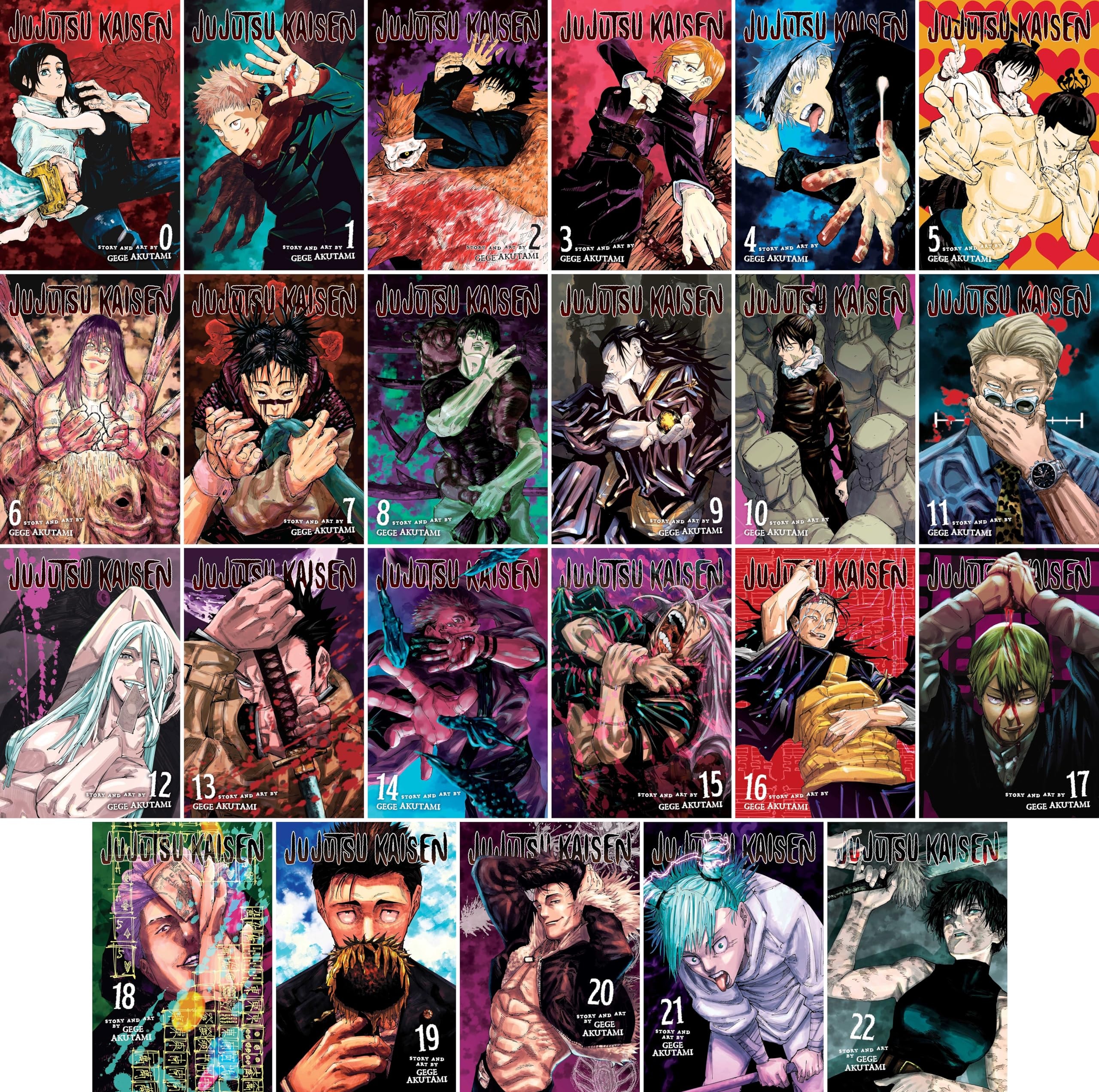 Jujutsu Kaisen Series (Vol. 0-22) 23 Books Manga Collection Set by Gege Akutami