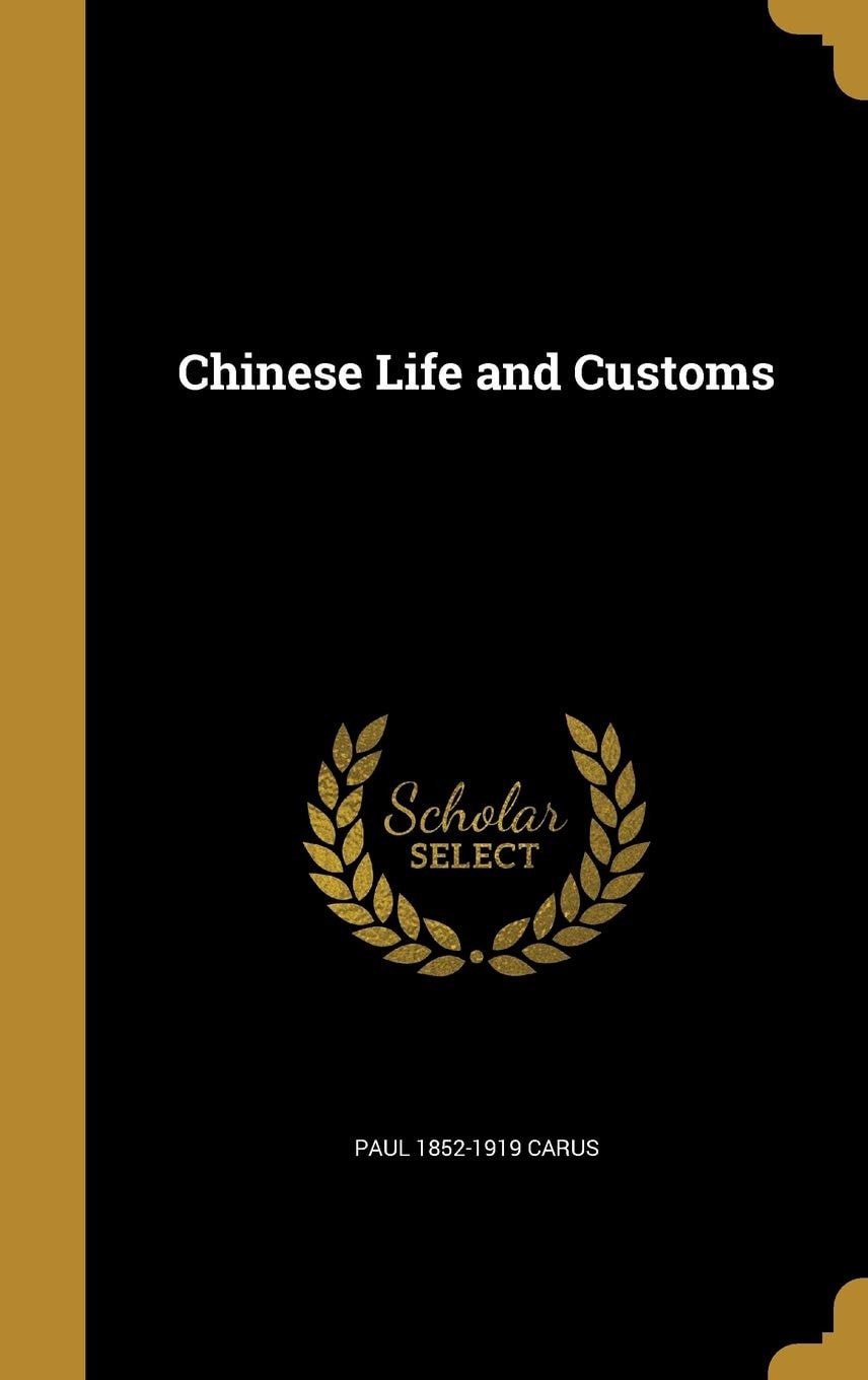Chinese Life and Customs