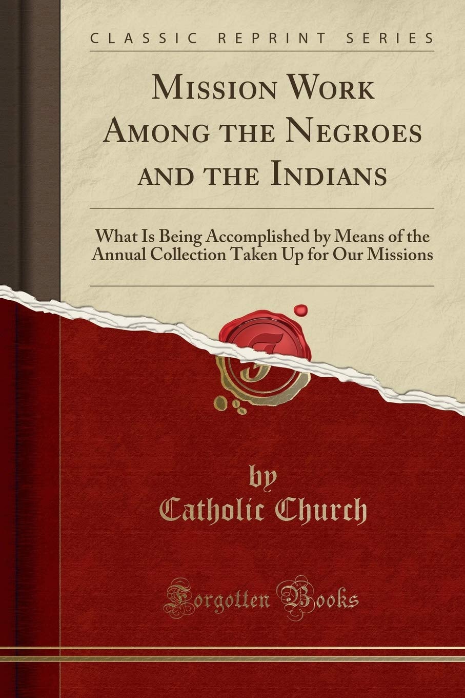 Mission Work Among the Negroes and the Indians What Is Being Accomplished by Means of the Annual Collection Taken Up for Our Missions (Classic Reprint)