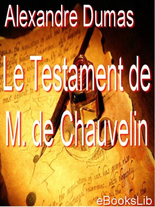 Le testament de M. de Chauvelin