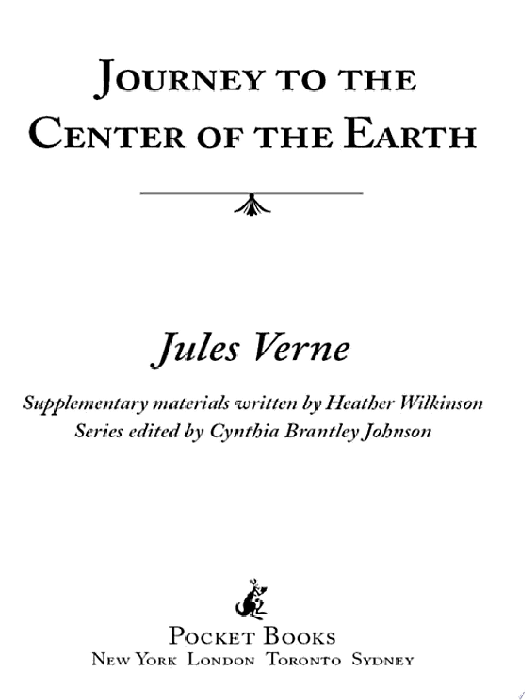Journey to the Center of the Earth