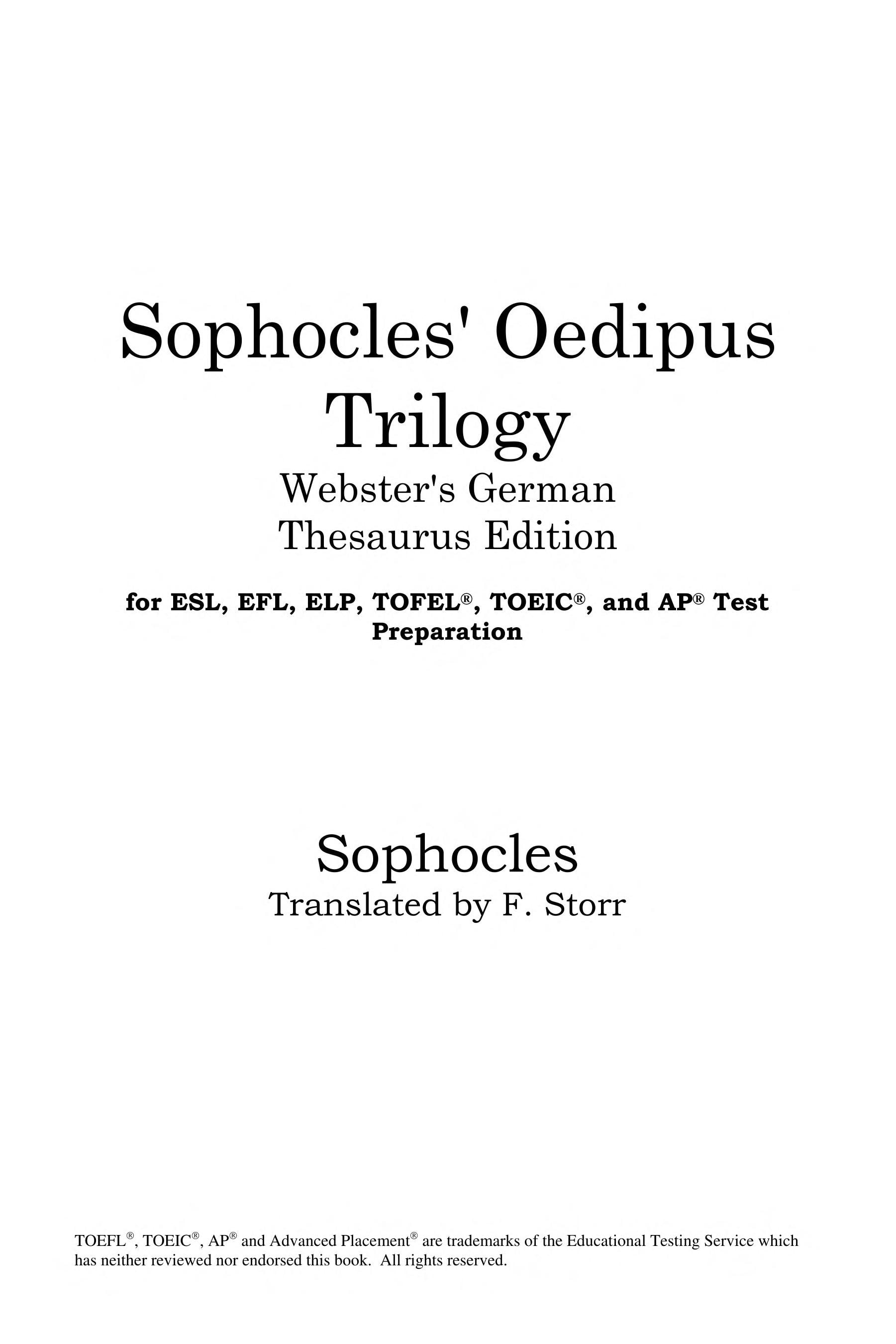 Sophocles' Oedipus Trilogy
