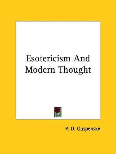 Esotericism and Modern Thought