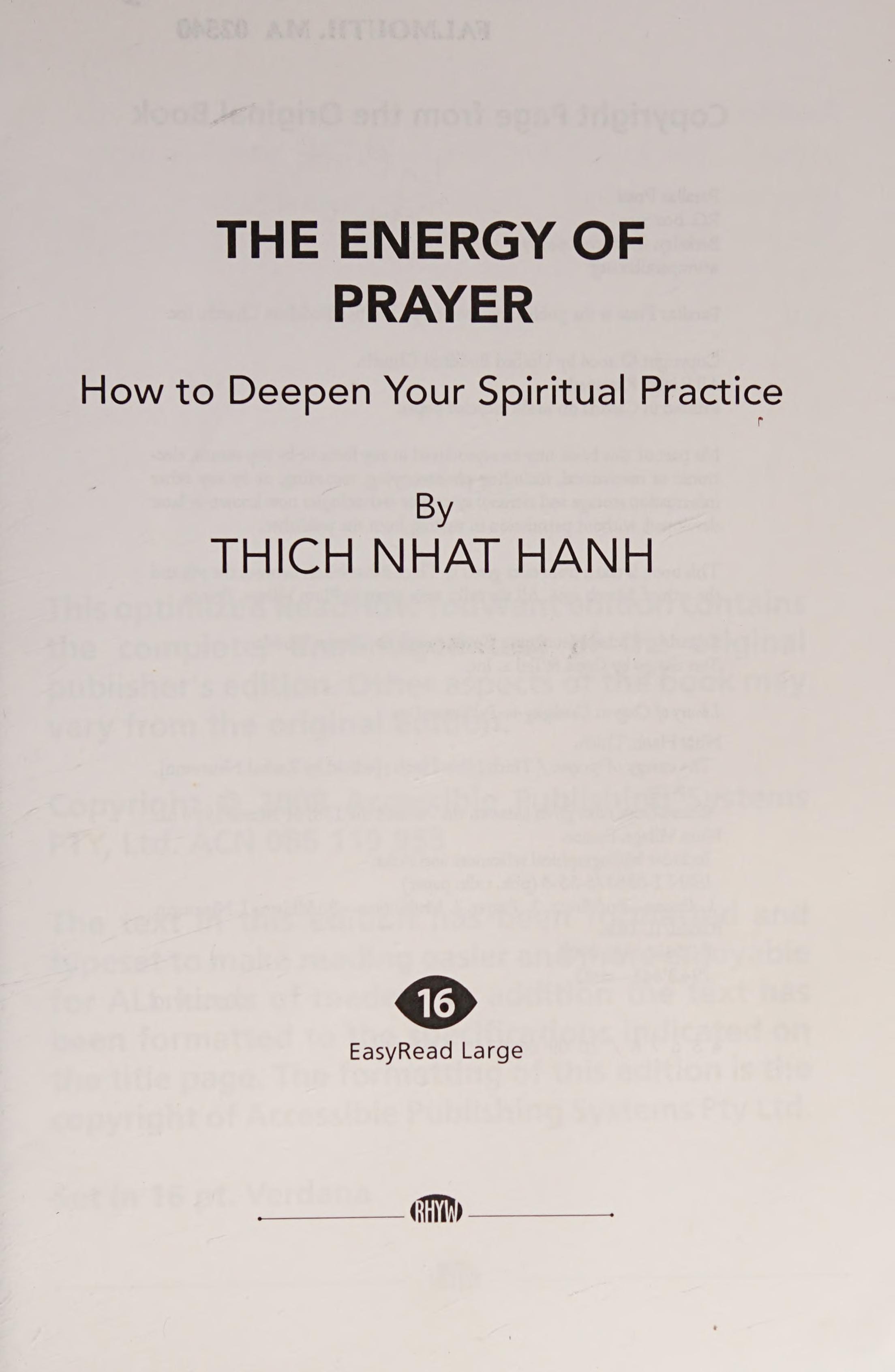 The Energy of Prayer: How to Deepen Your Spiritual Practice