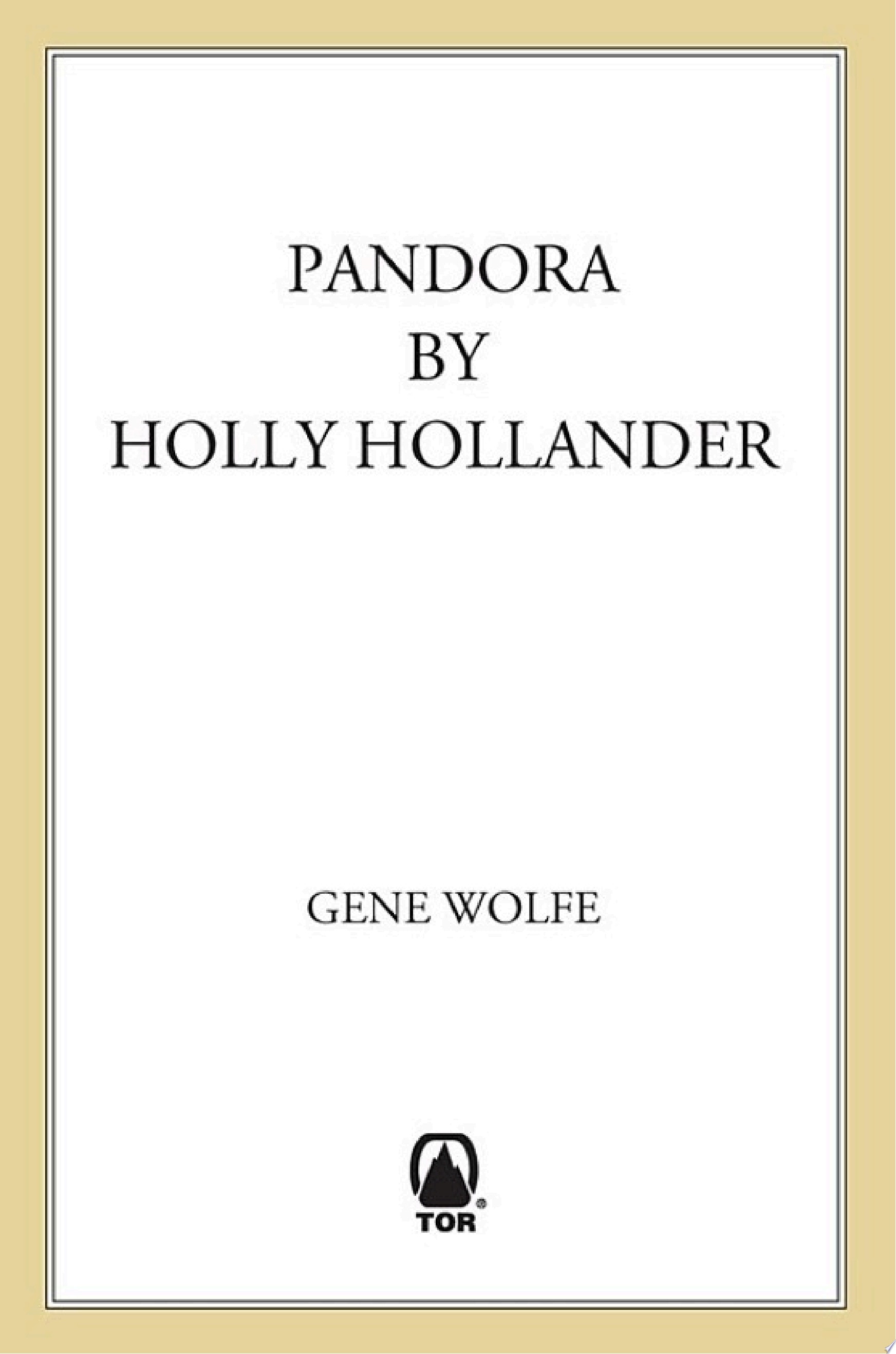 Pandora By Holly Hollander