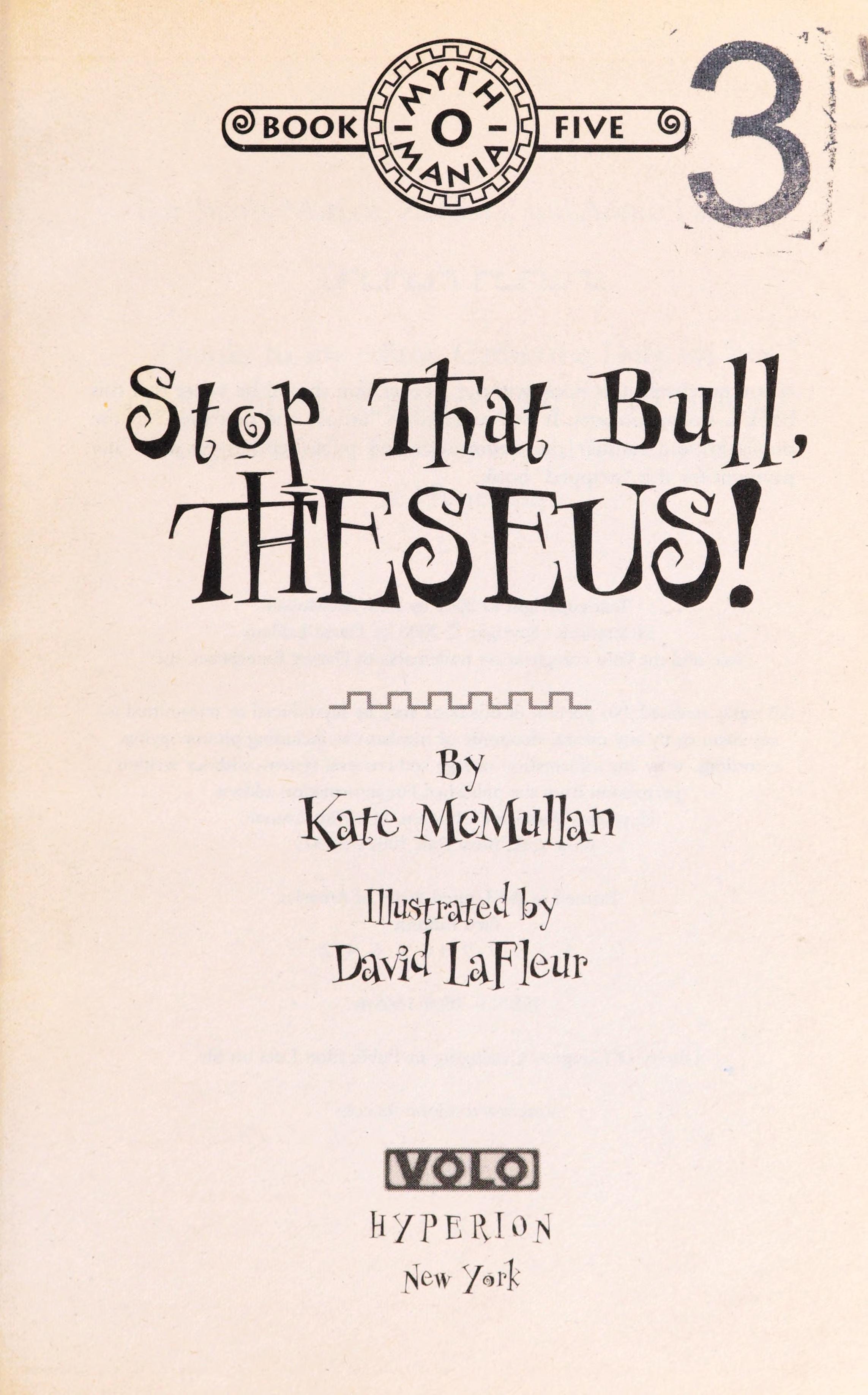 Stop That Bull, Theseus!