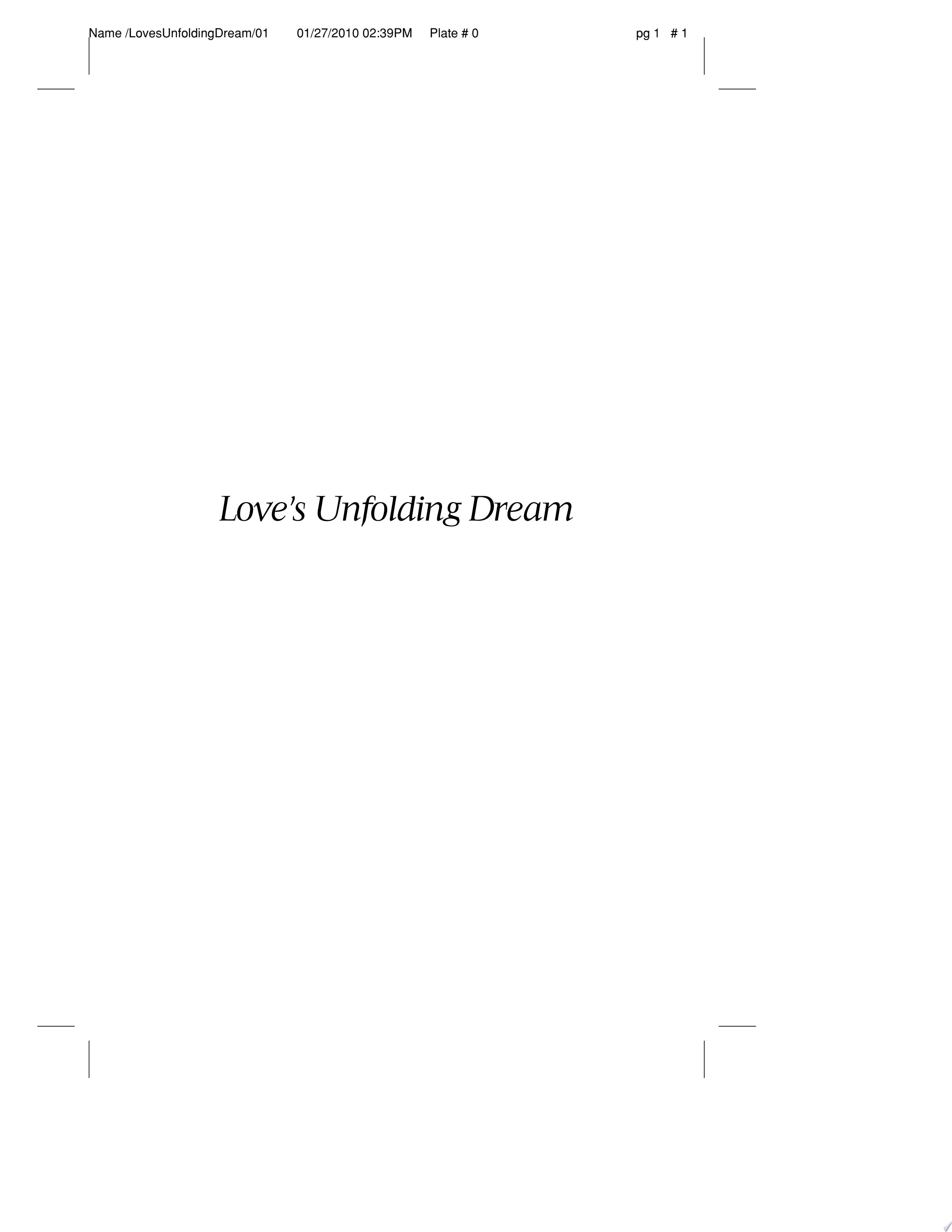 Love's Unfolding Dream