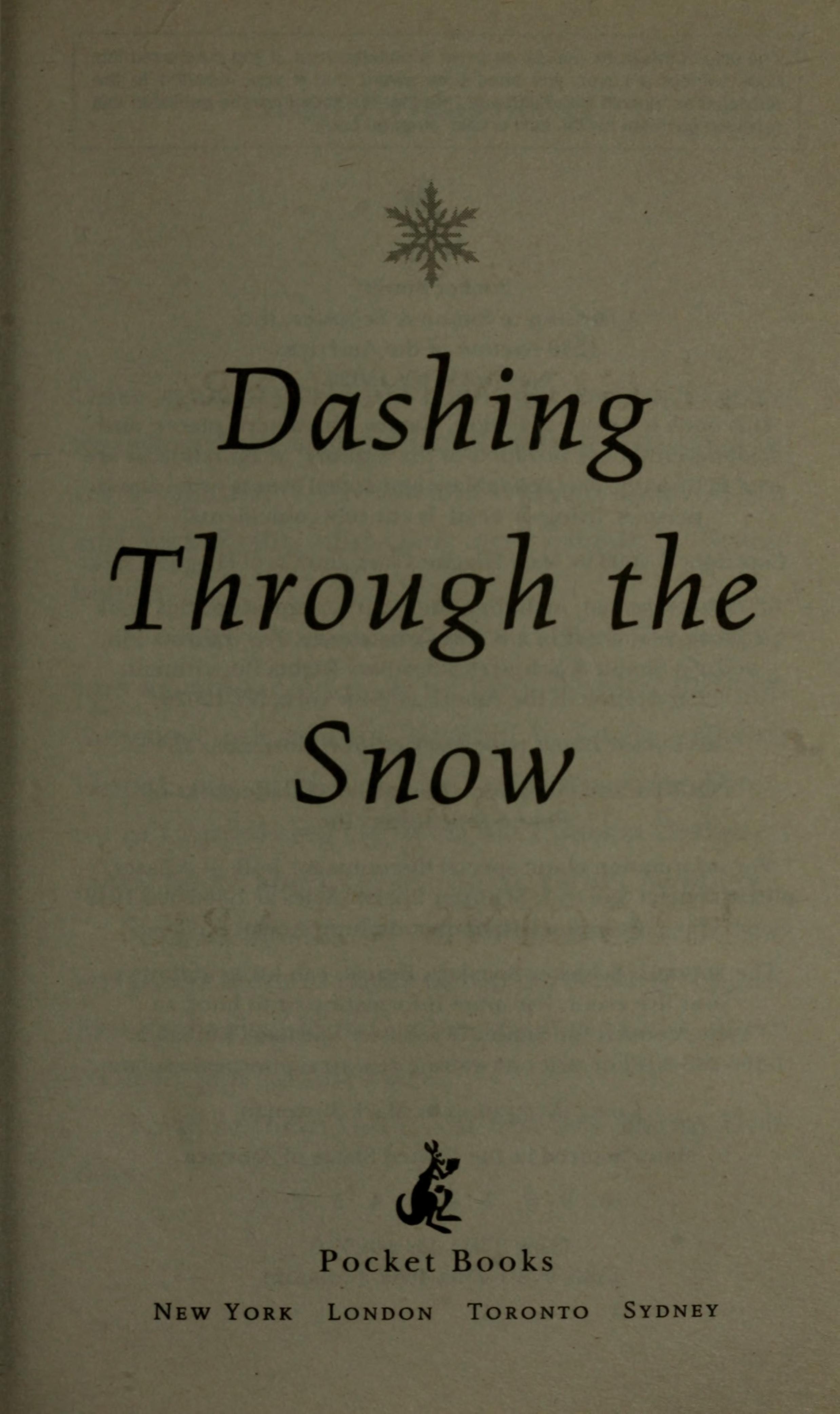 Dashing Through the Snow