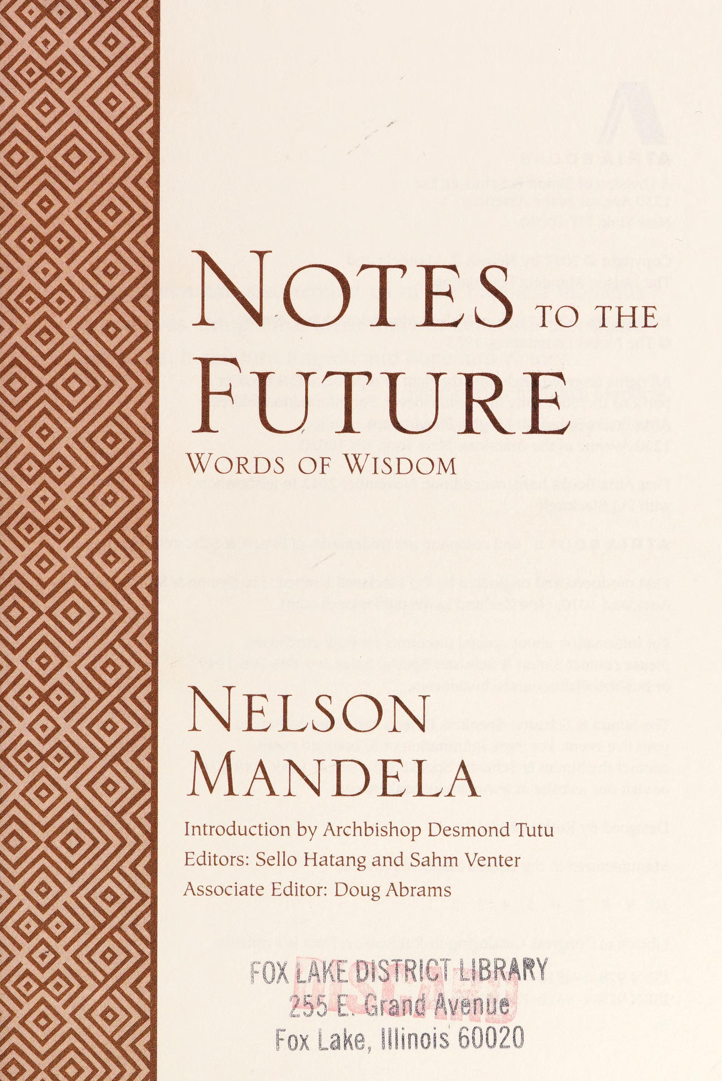 Notes to the Future Words of Wisdom