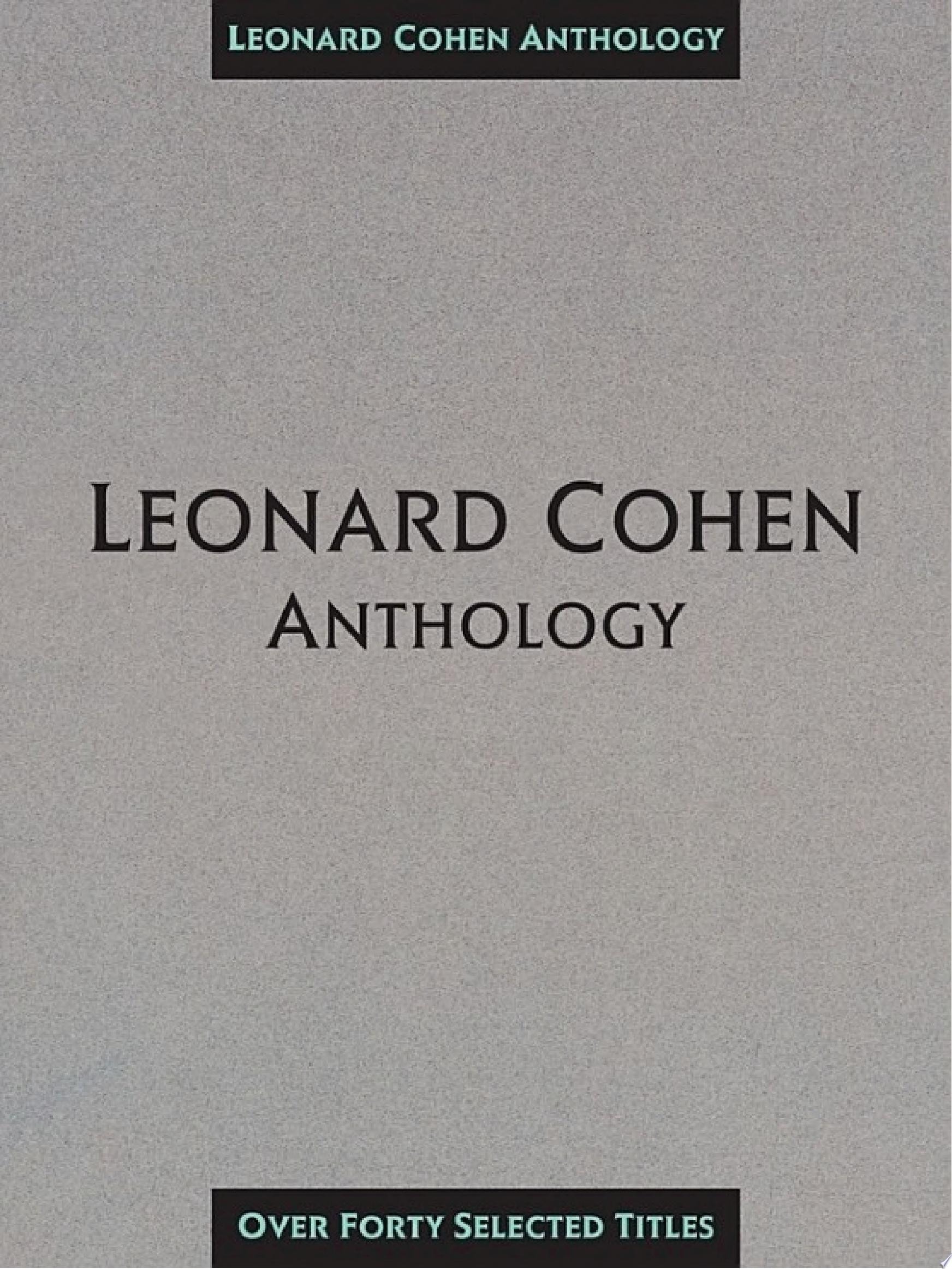 Leonard Cohen Anthology