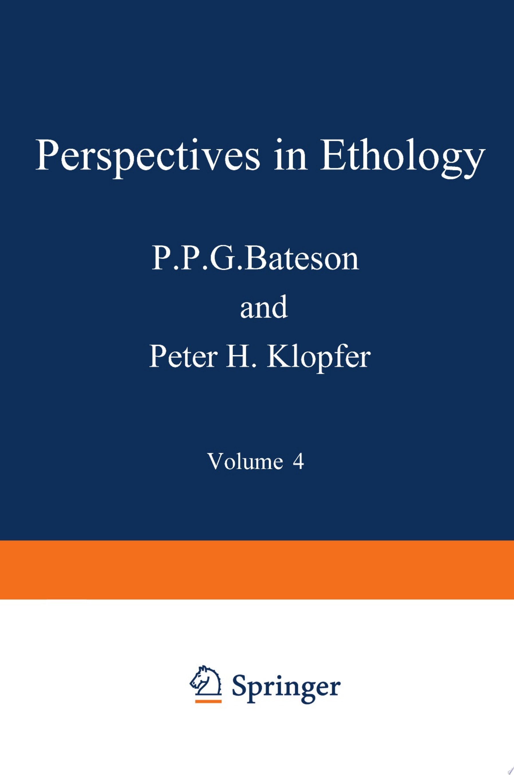 Perspectives in Ethology Volume 4 Advantages of Diversity
