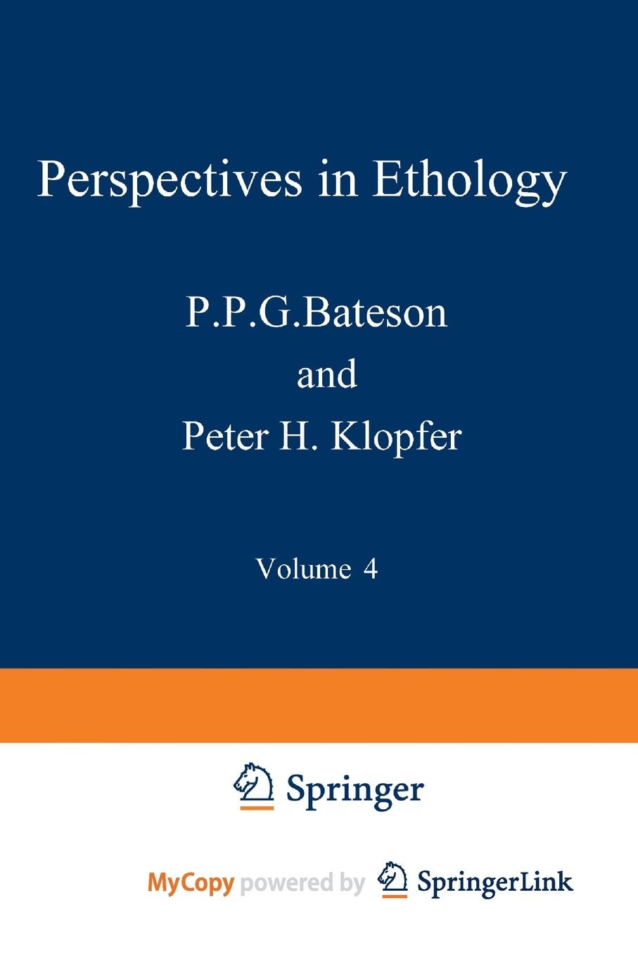Perspectives in Ethology
