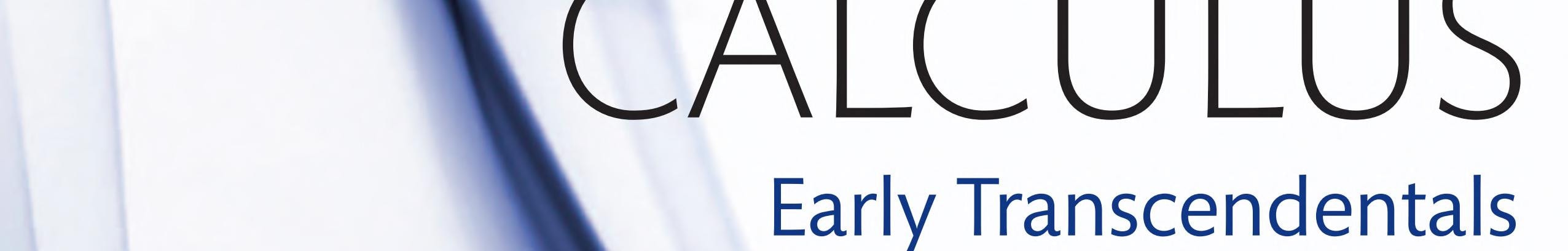 Single Variable Calculus Early Transcendentals