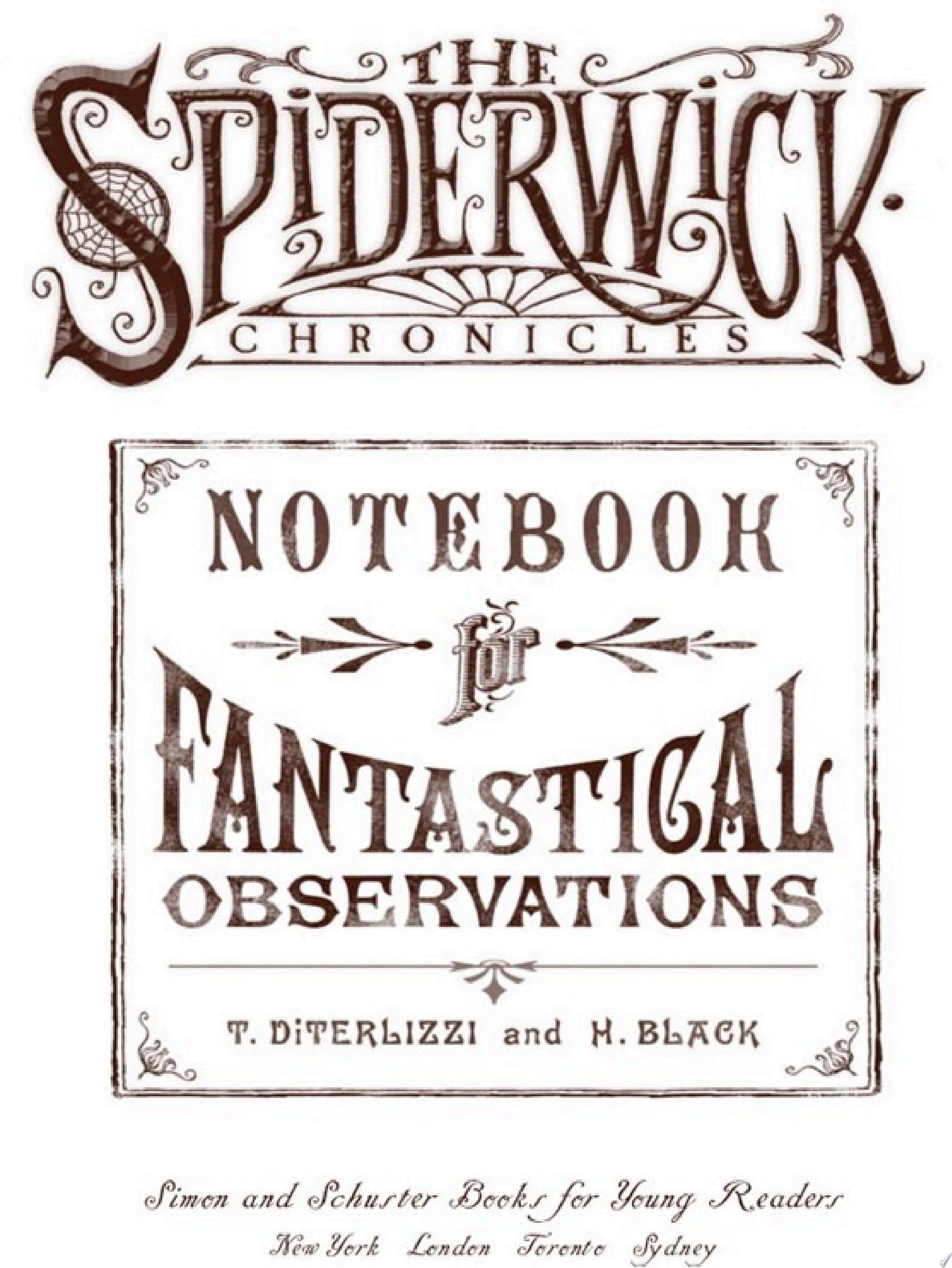 Notebook for Fantastical Observations