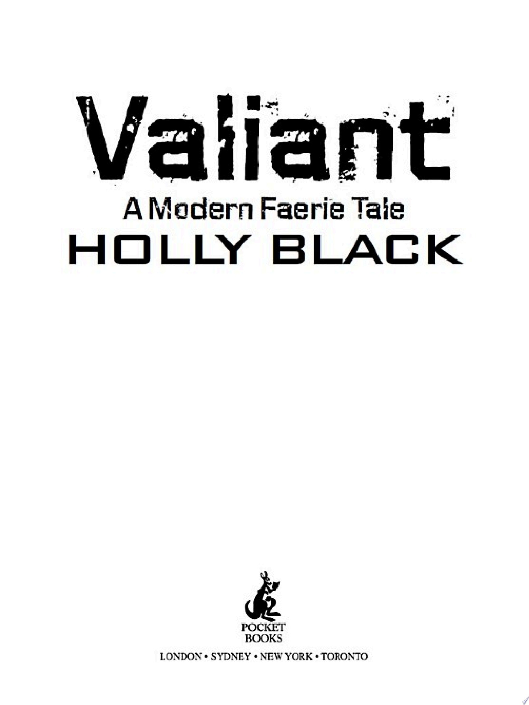 Valiant A Modern Faerie Tale