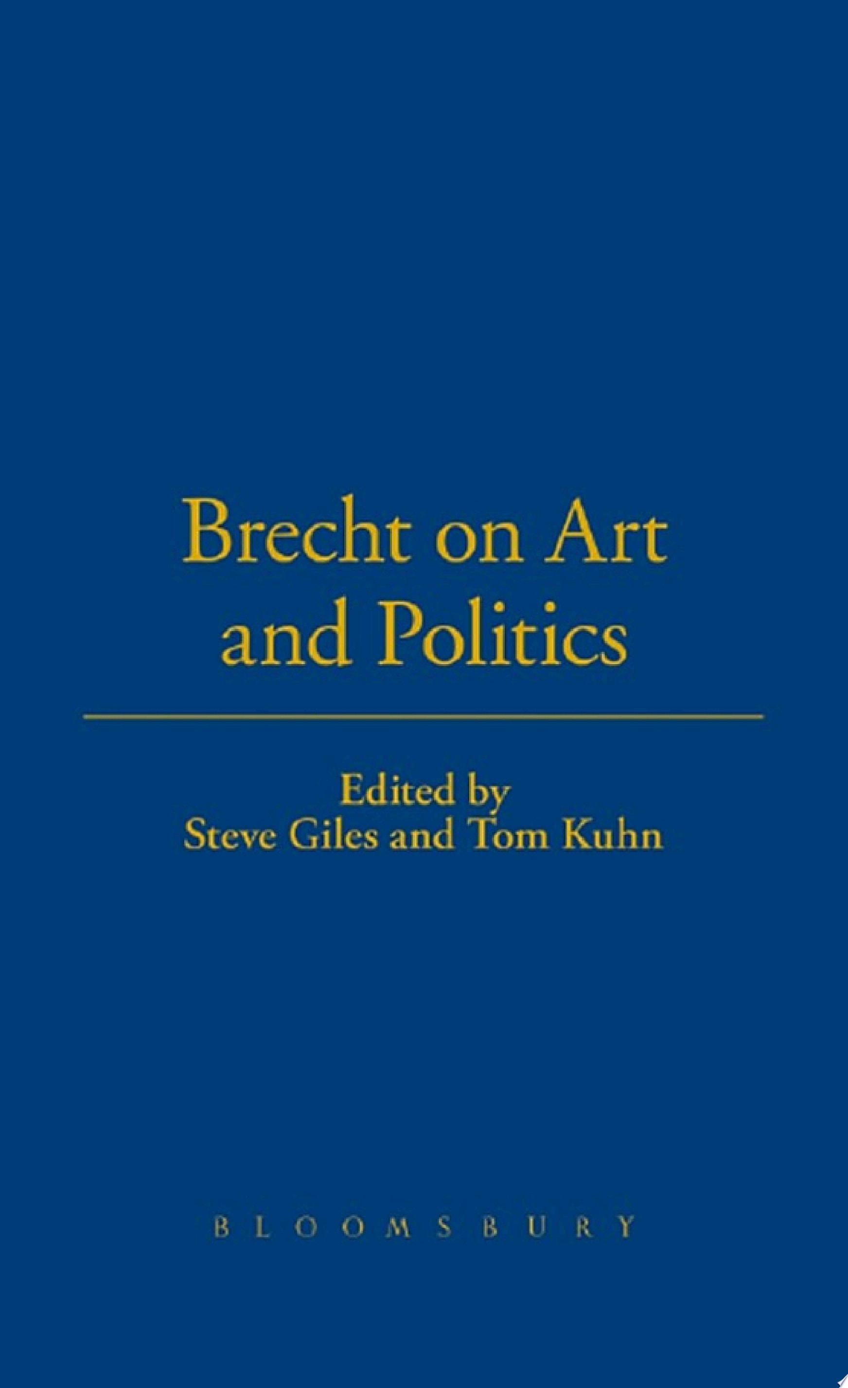 Brecht on Art and Politics