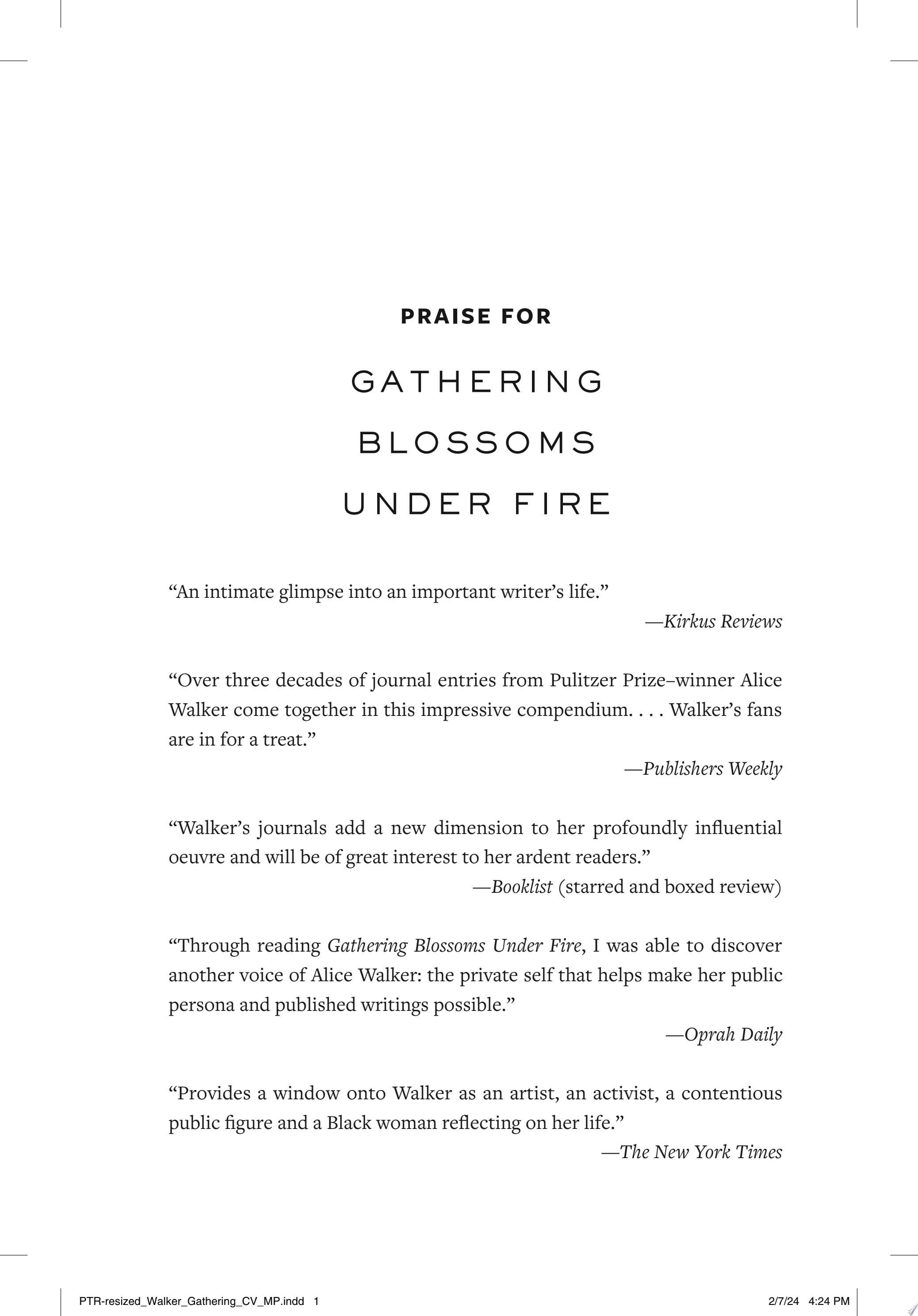 Gathering Blossoms Under Fire
