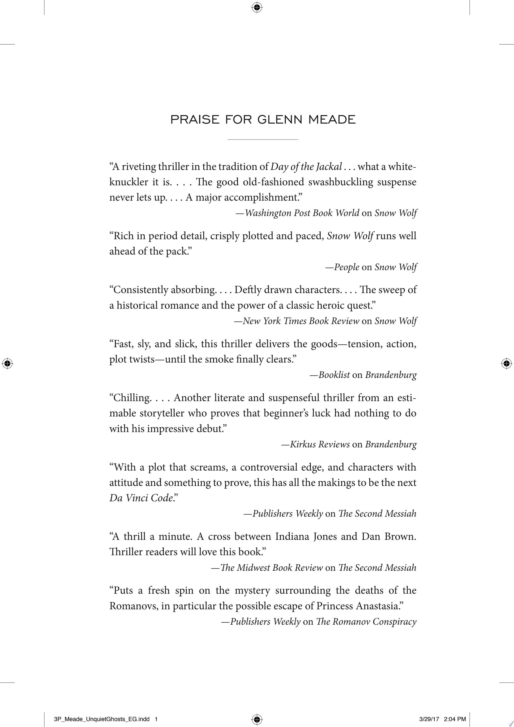 Unquiet Ghosts A Novel