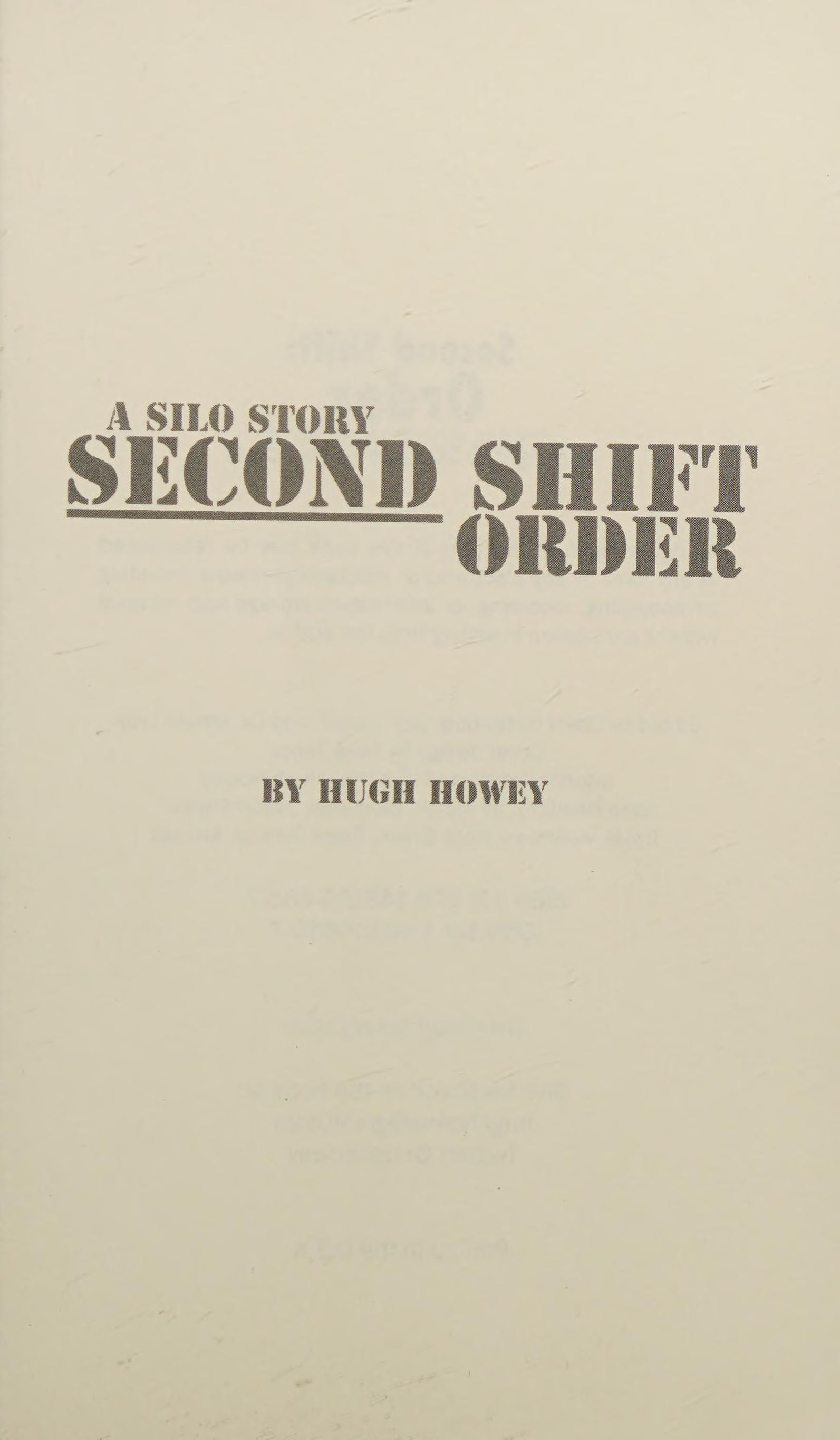 Second Shift - Order
