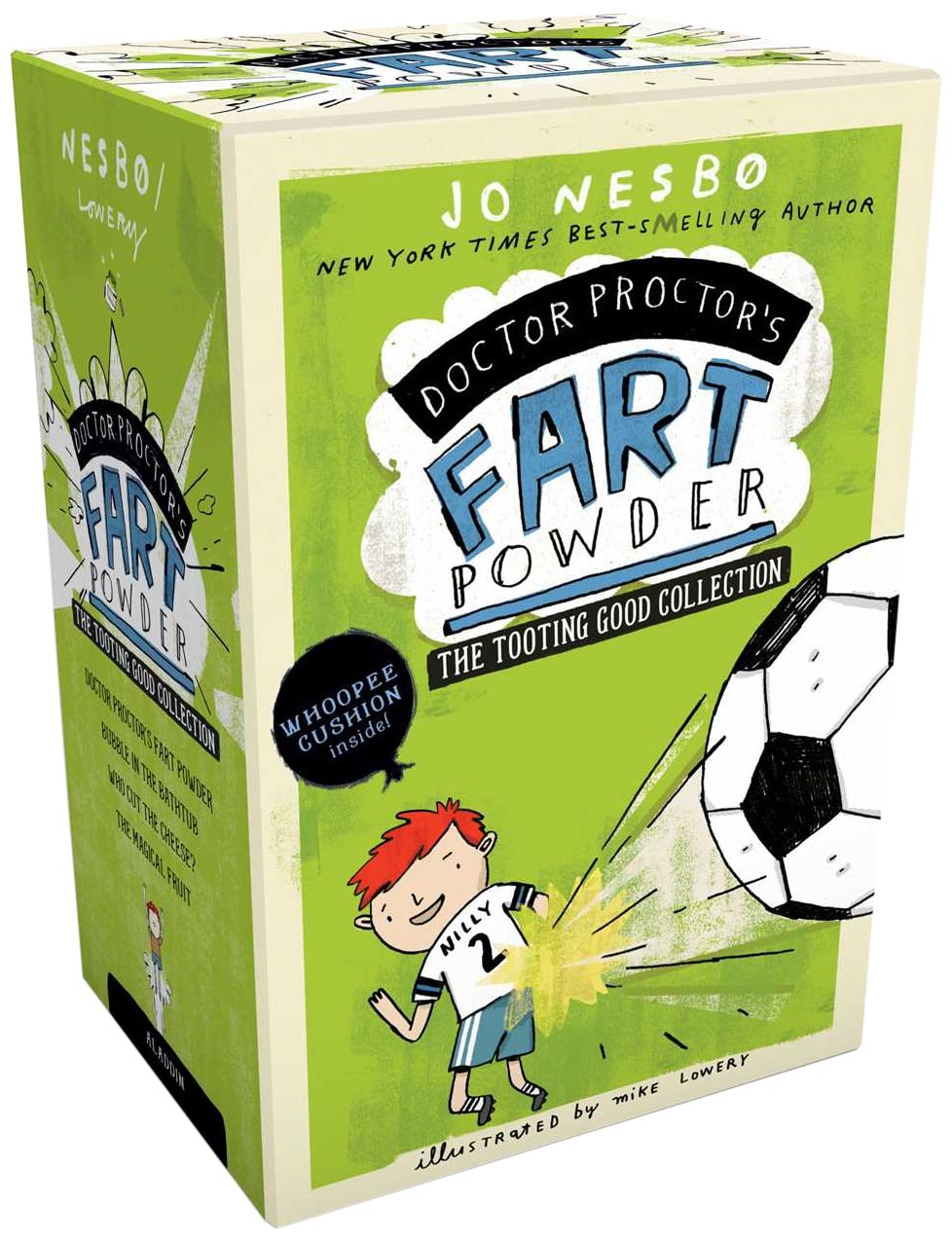 Doctor Proctor's Fart Powder The Tooting Good Collection Doctor Proctor's Fart Powder; Bubble in the Bathtub; Who Cut the Cheese?; The Magical Fruit (whoopee cushion inside!)