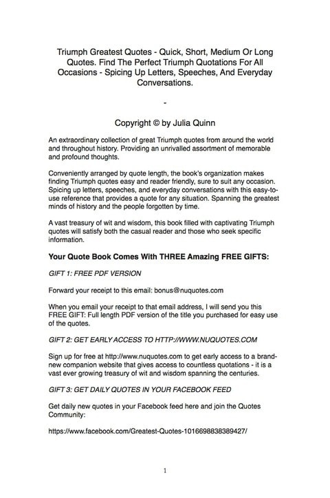 Triumph Greatest Quotes - Quick, Short, Medium Or Long Quotes. Find the Perfect Triumph Quotations for All Occasions - Spicing Up Letters, Speeches, and Everyday Conversations