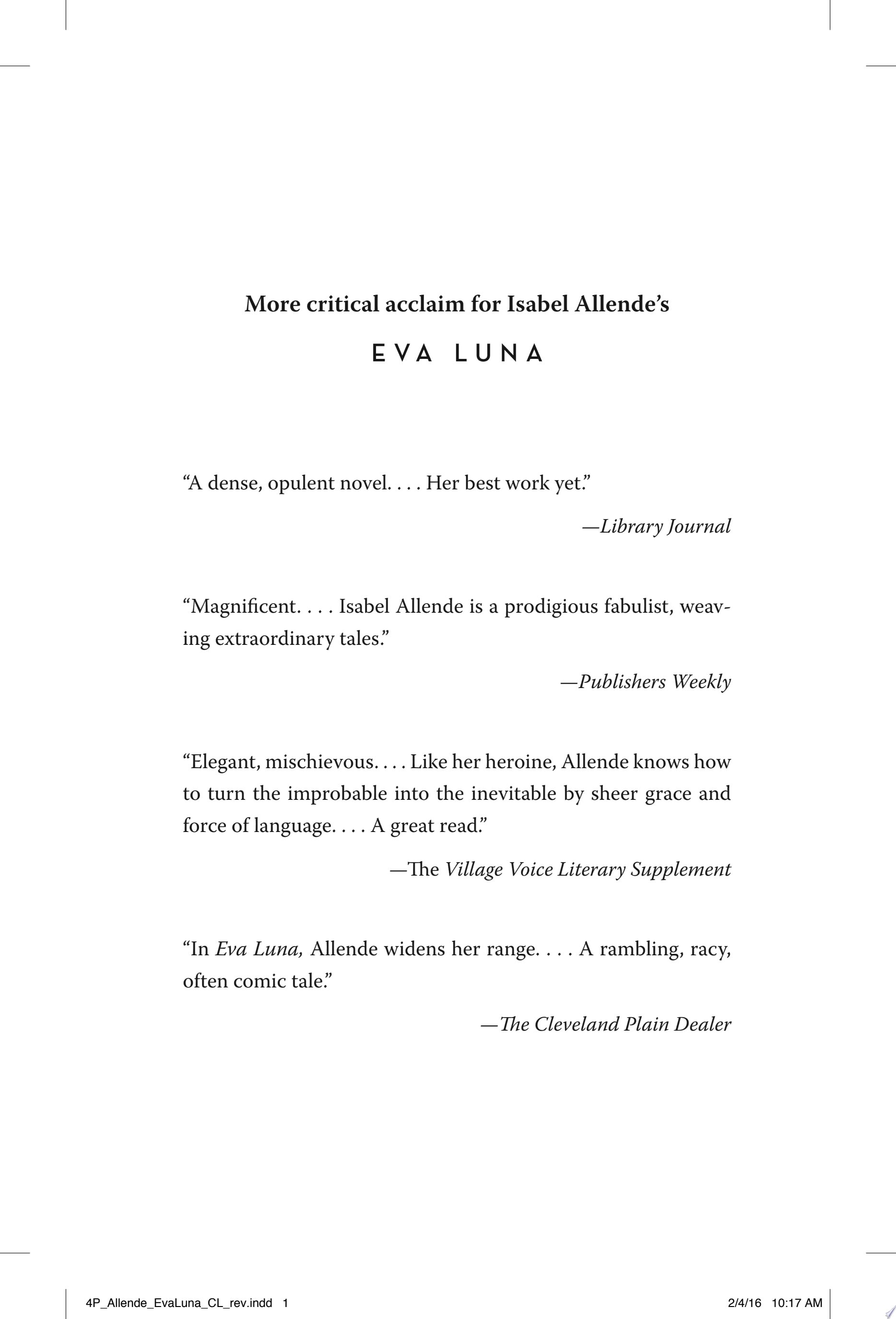Eva Luna: A Novel