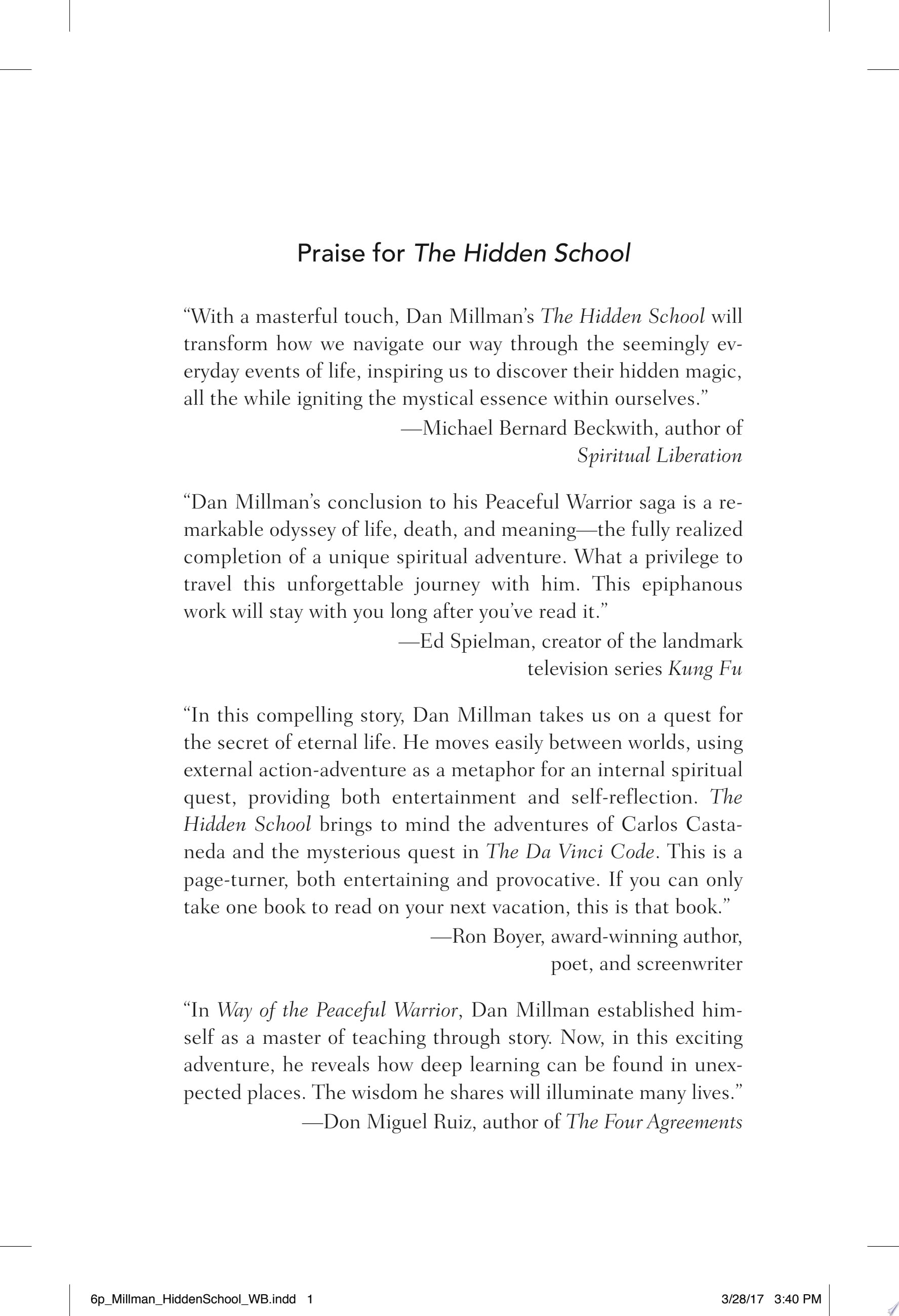 The Hidden School Return of the Peaceful Warrior