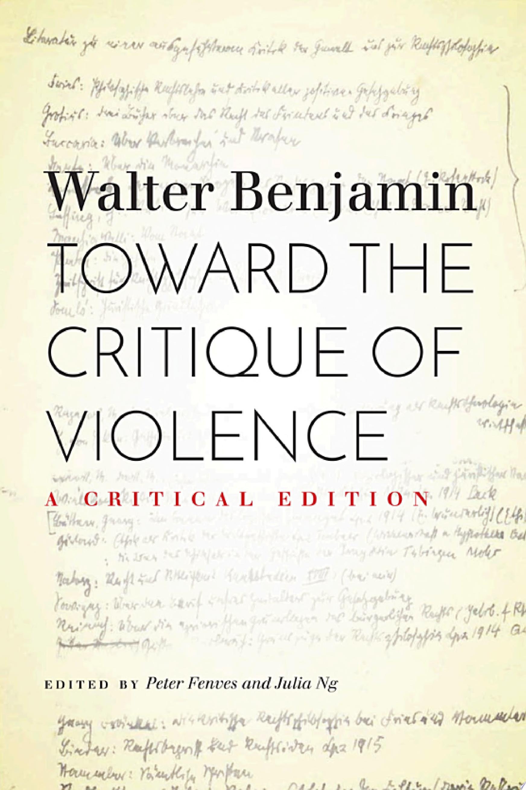 Toward the Critique of Violence