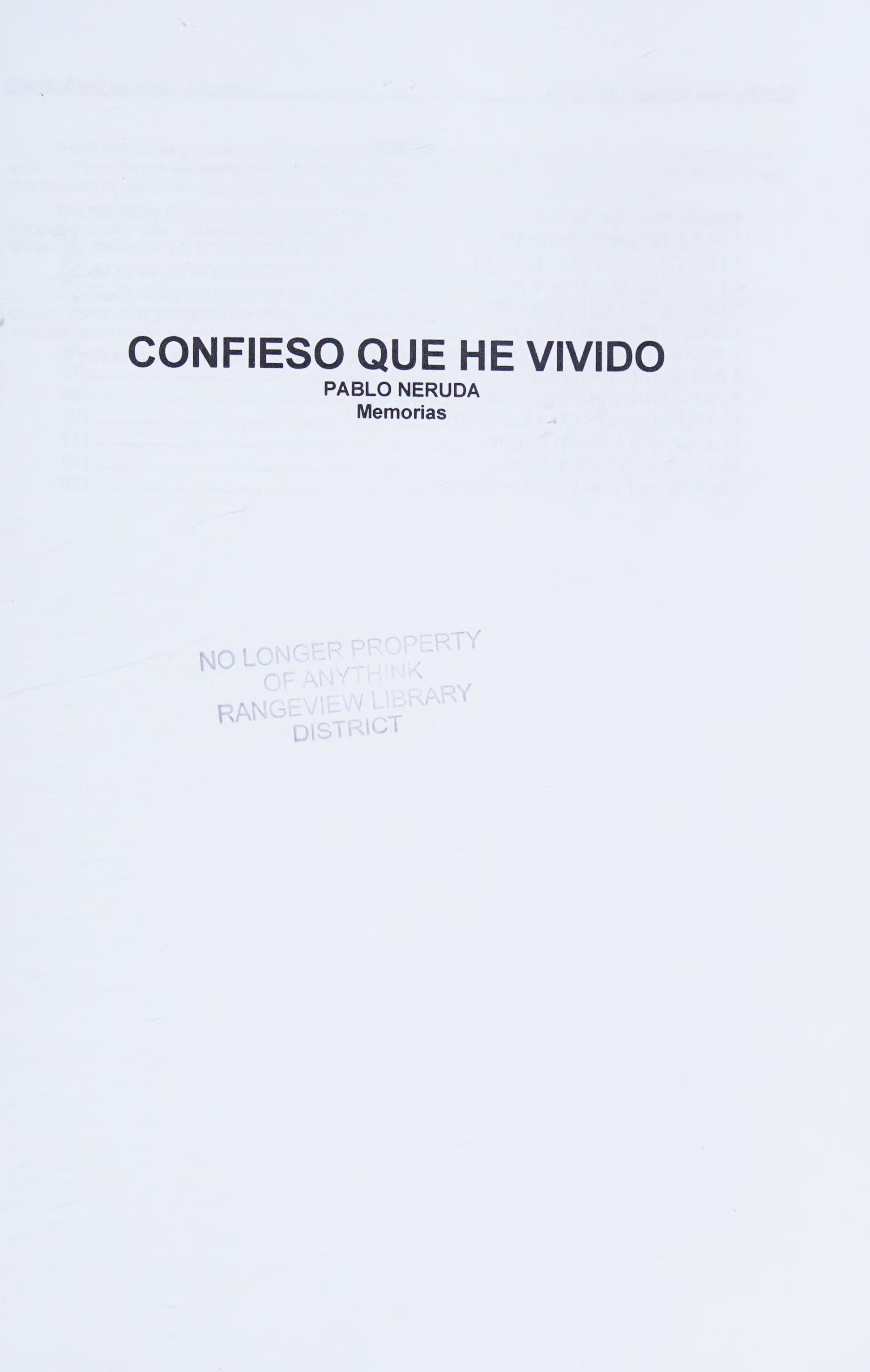 Confieso que he vivido