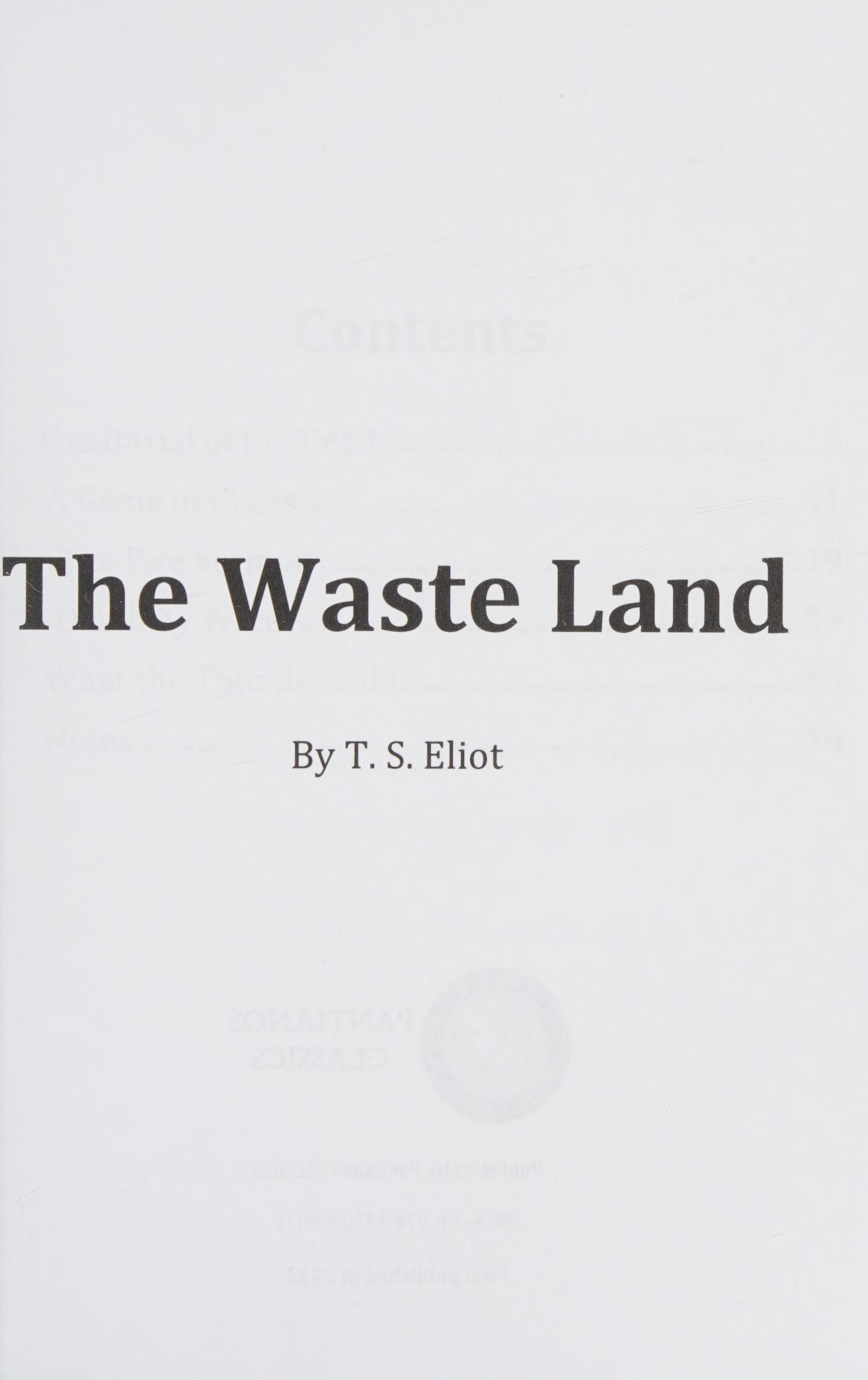The Waste Land