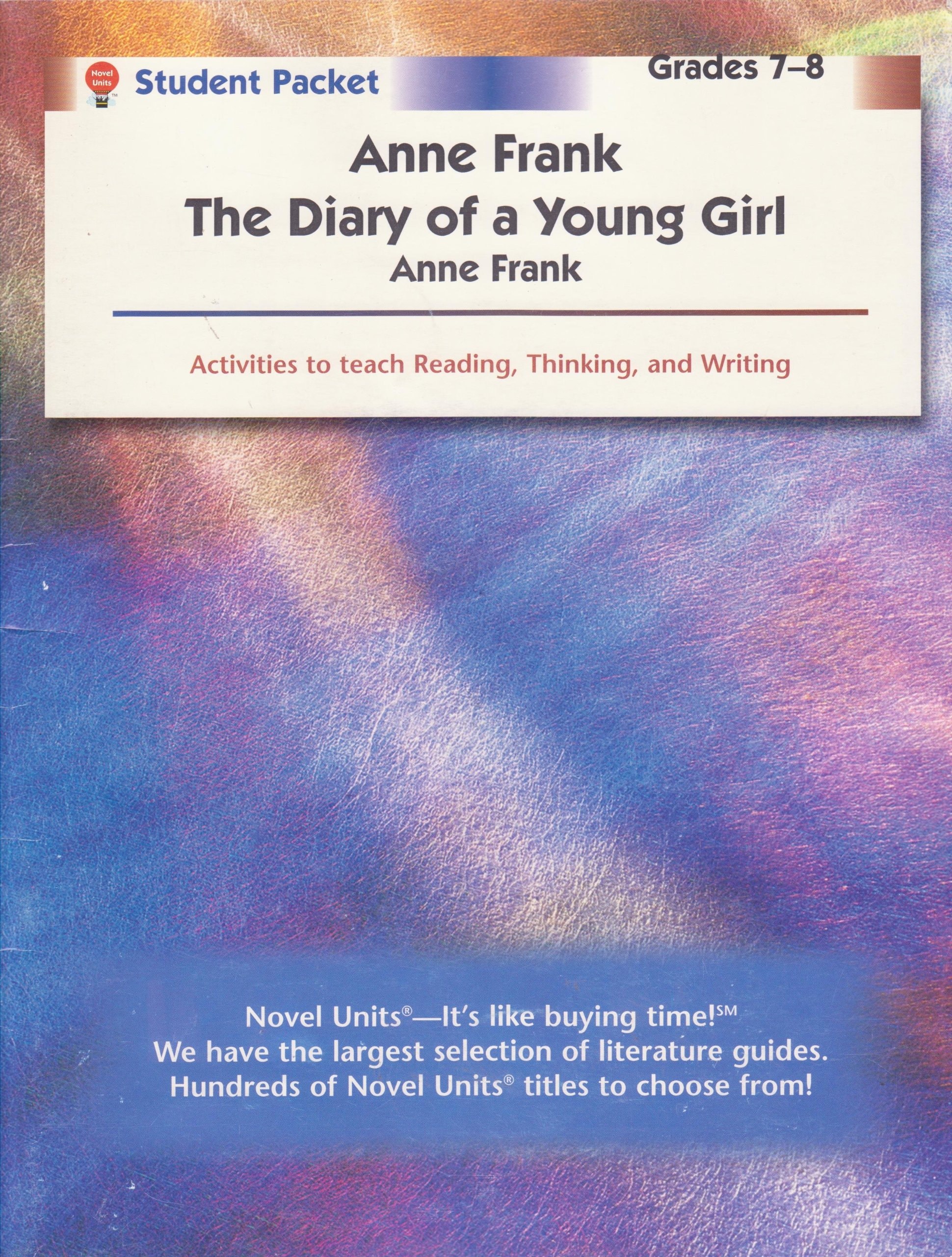 Anne Frank The Diary of a Young Girl Novel Units Student Packet