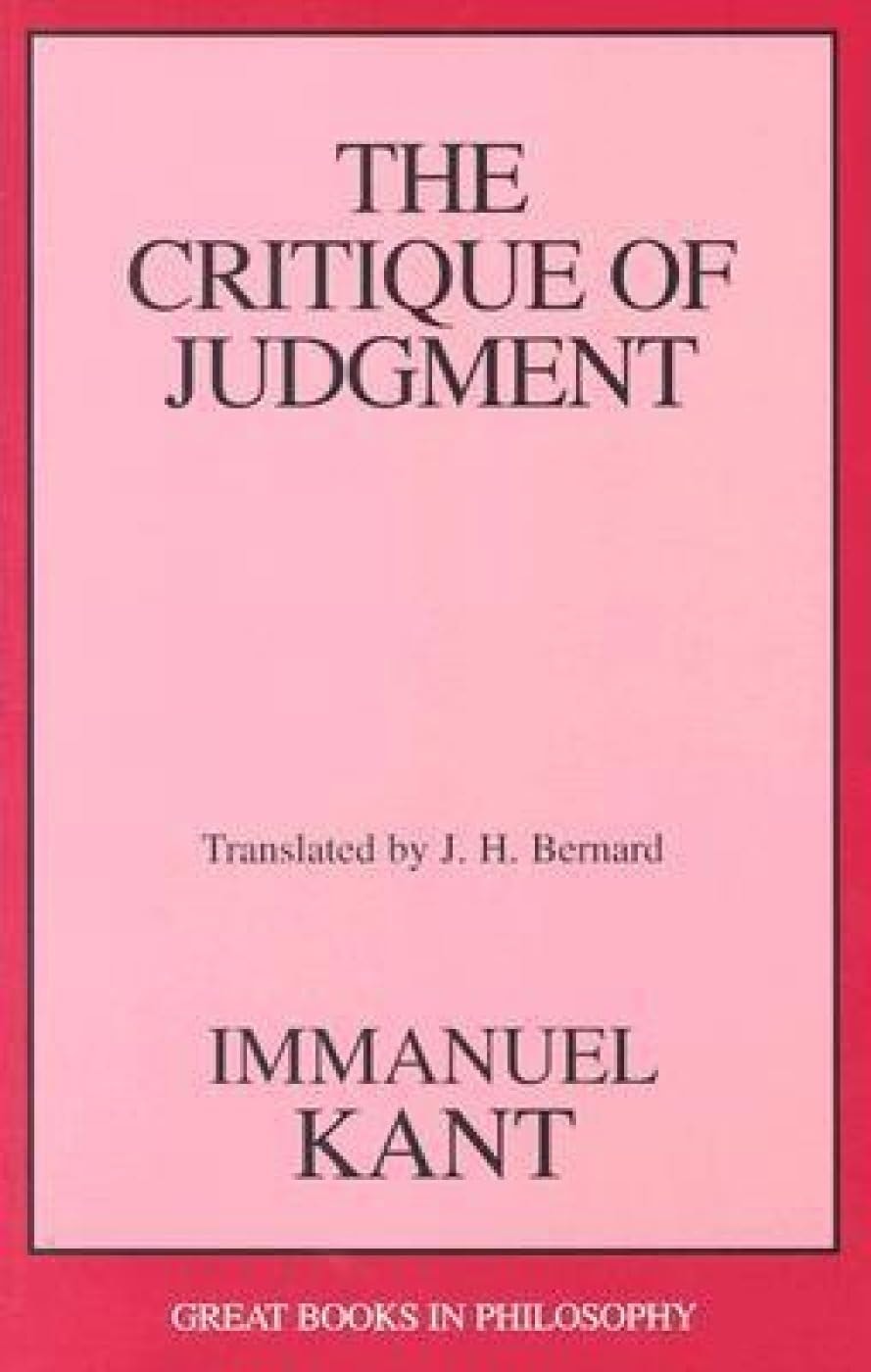 The Critique of Judgment (Great Books in Philosophy)