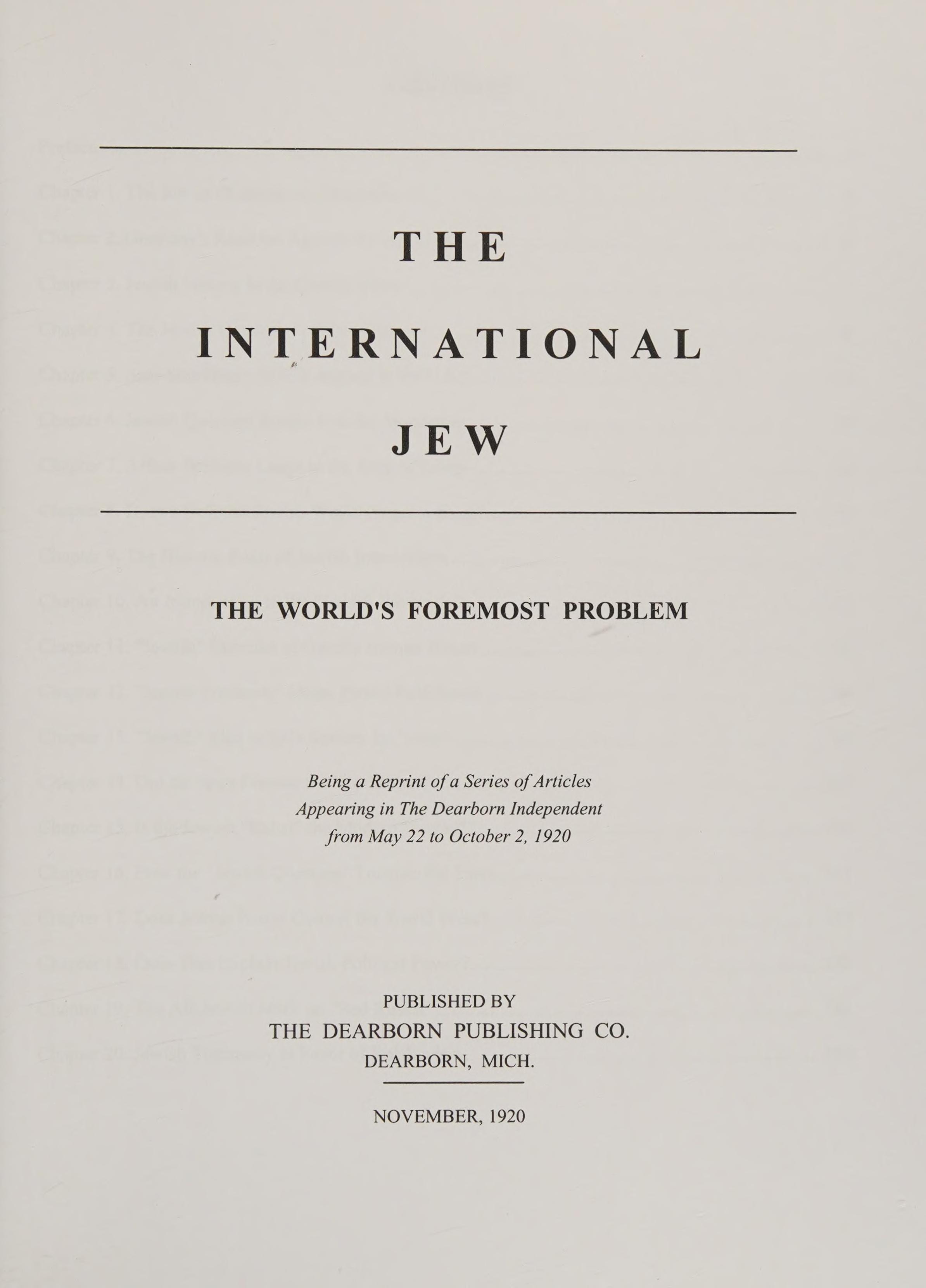 The International Jew