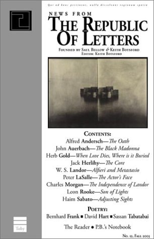 News from the Republic of Letters Autumn and Winter 2003/04